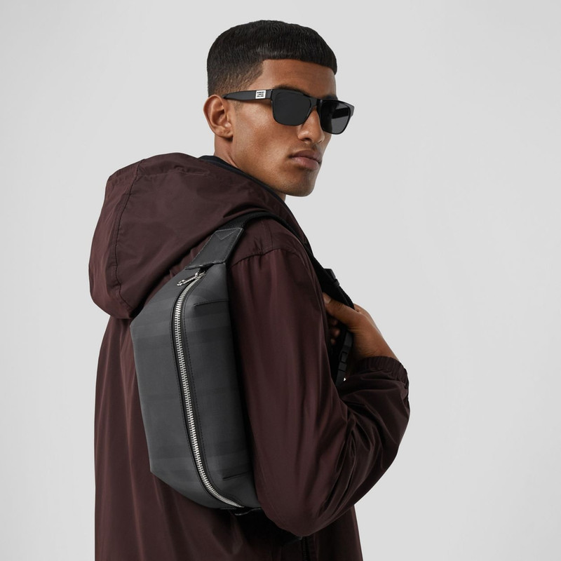 Burberry Medium London Check and Leather Bum Bag outlook