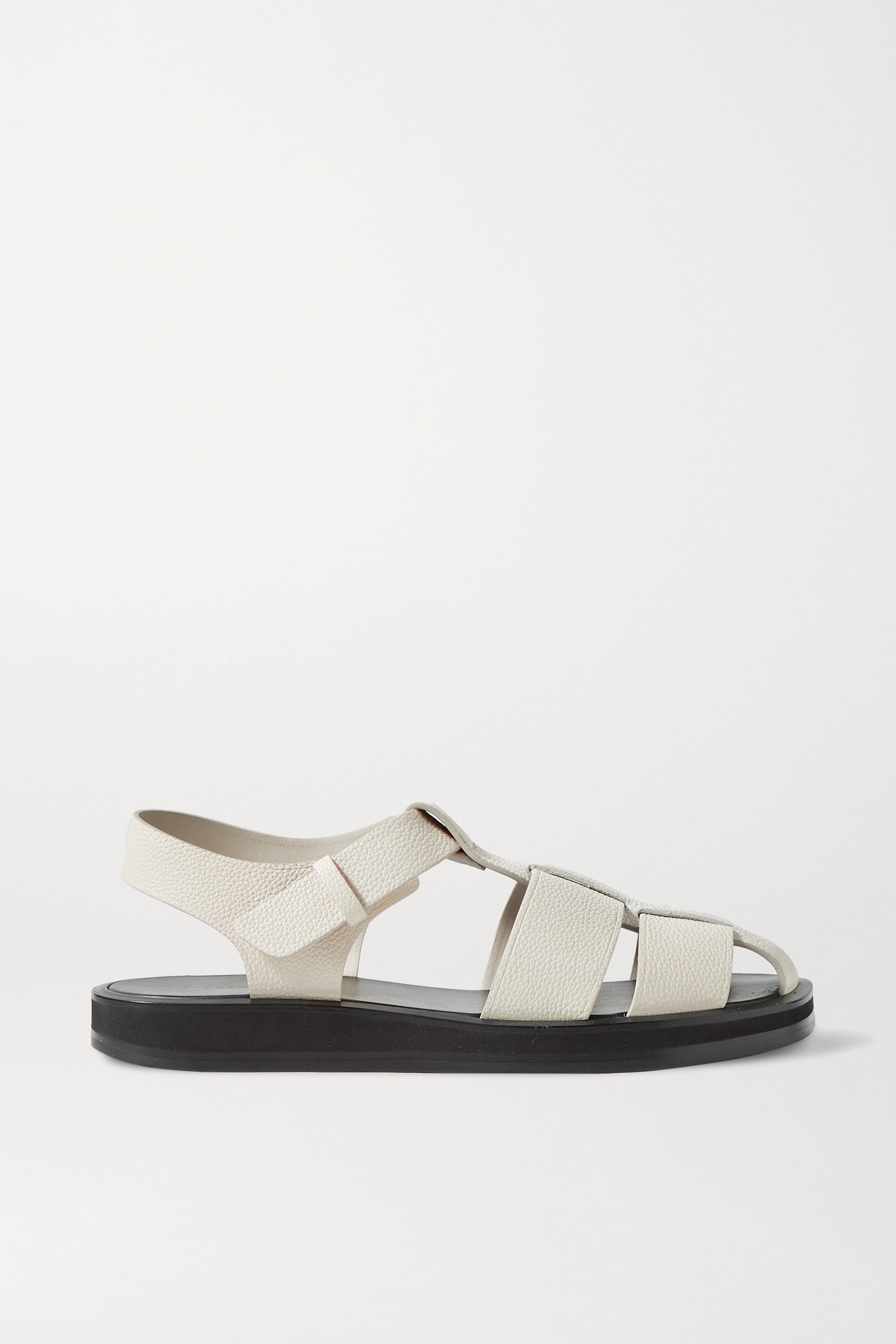 Fisherman woven textured-leather sandals - 1