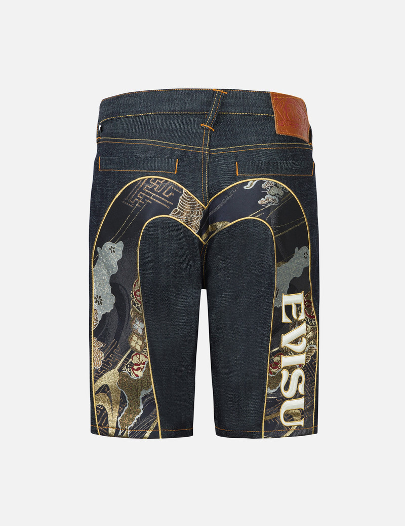 Brocade Daicock Appliqué and Logo Embrodiery Regular Fit Denim Shorts 1