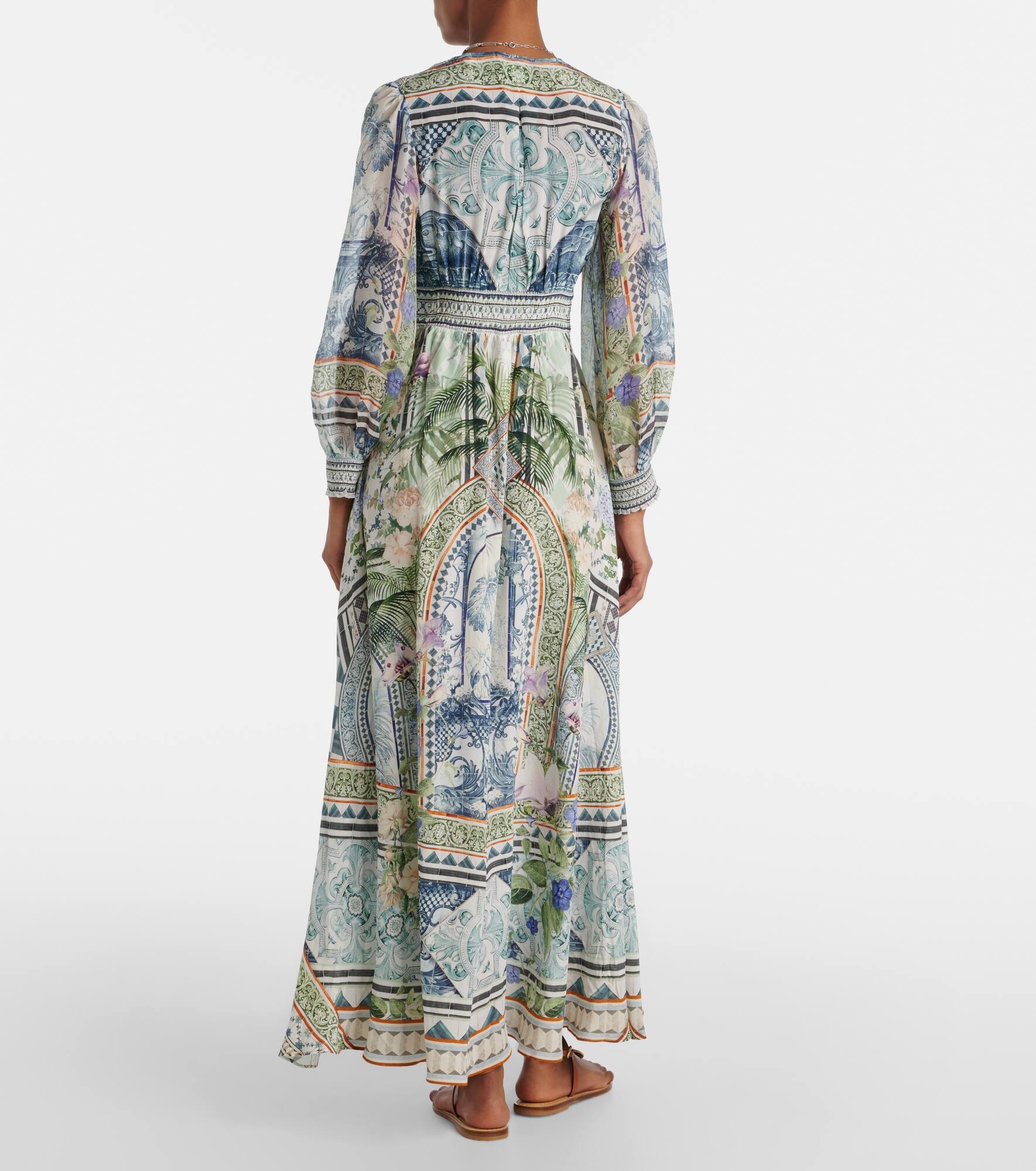 Printed silk crêpe maxi dress - 3