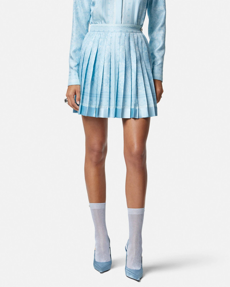 Barocco Silk Pleated Skirt 4