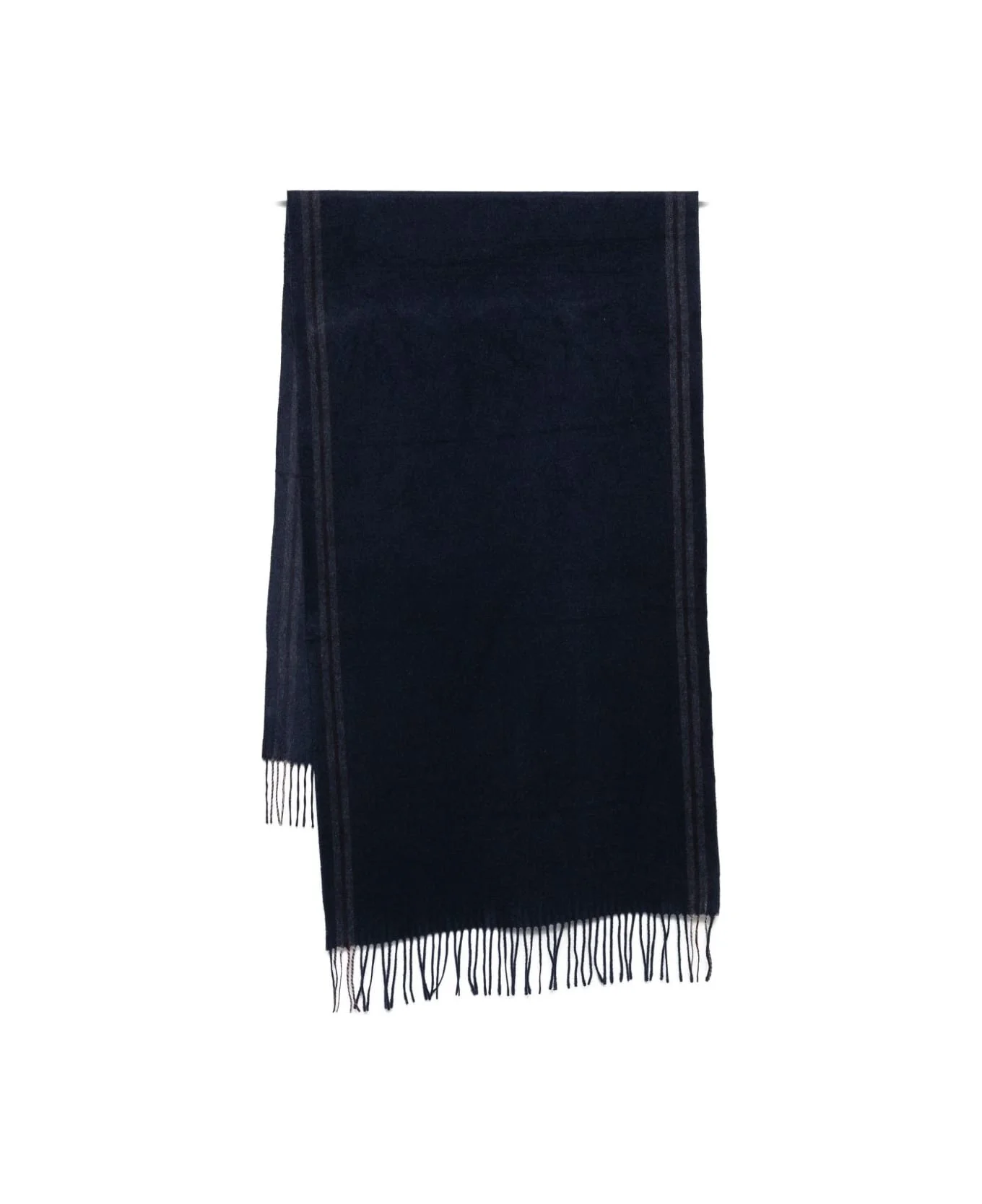 Brunello Cucinelli Striped Scarf With Fringes - 1