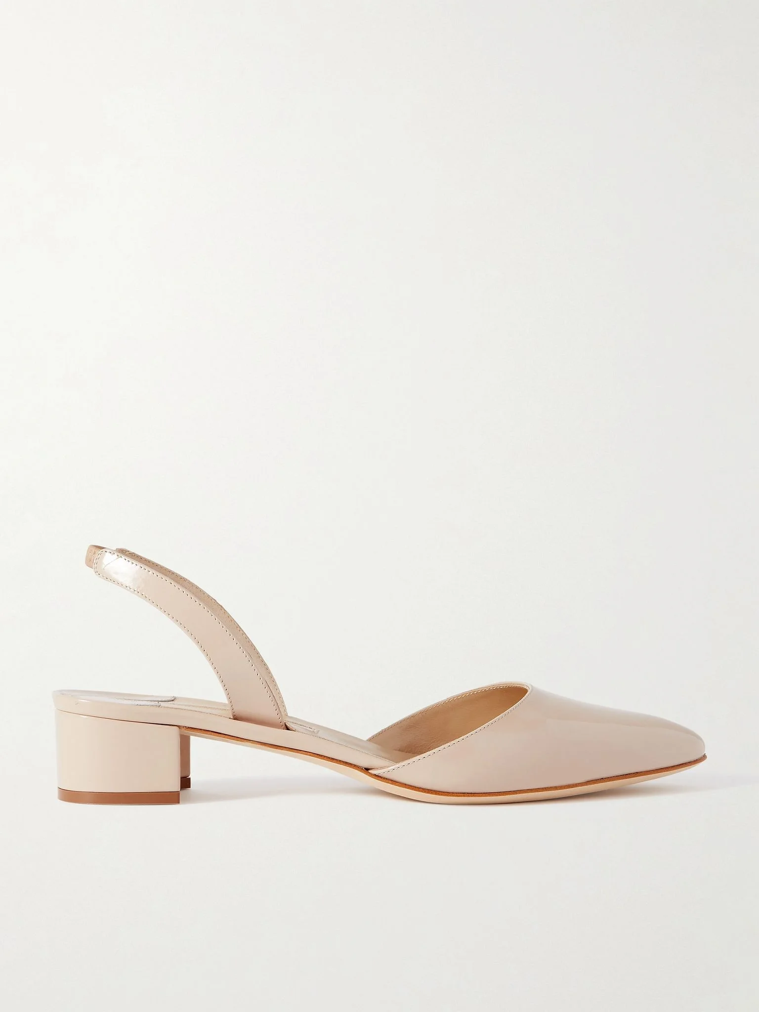 Aspro 30 patent-leather pumps Cream - 1
