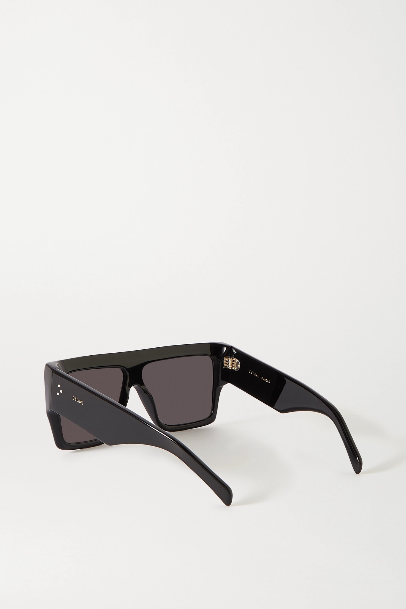Oversized D-frame acetate sunglasses