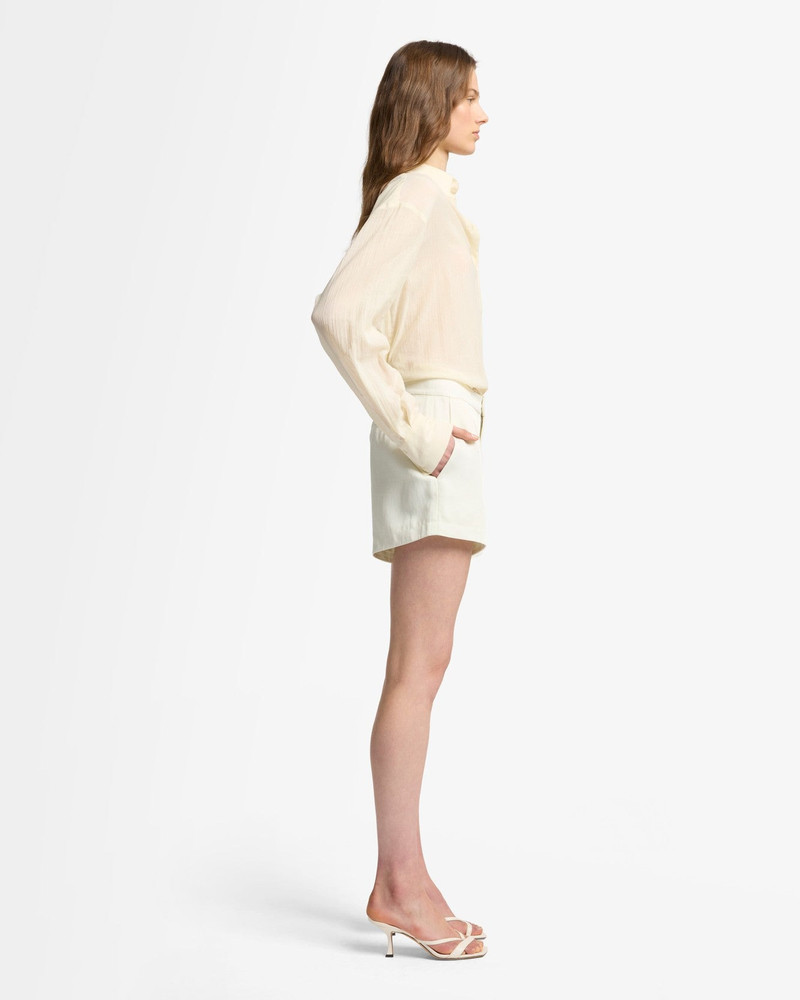 Linen Blend Chino Short in Ivory 6
