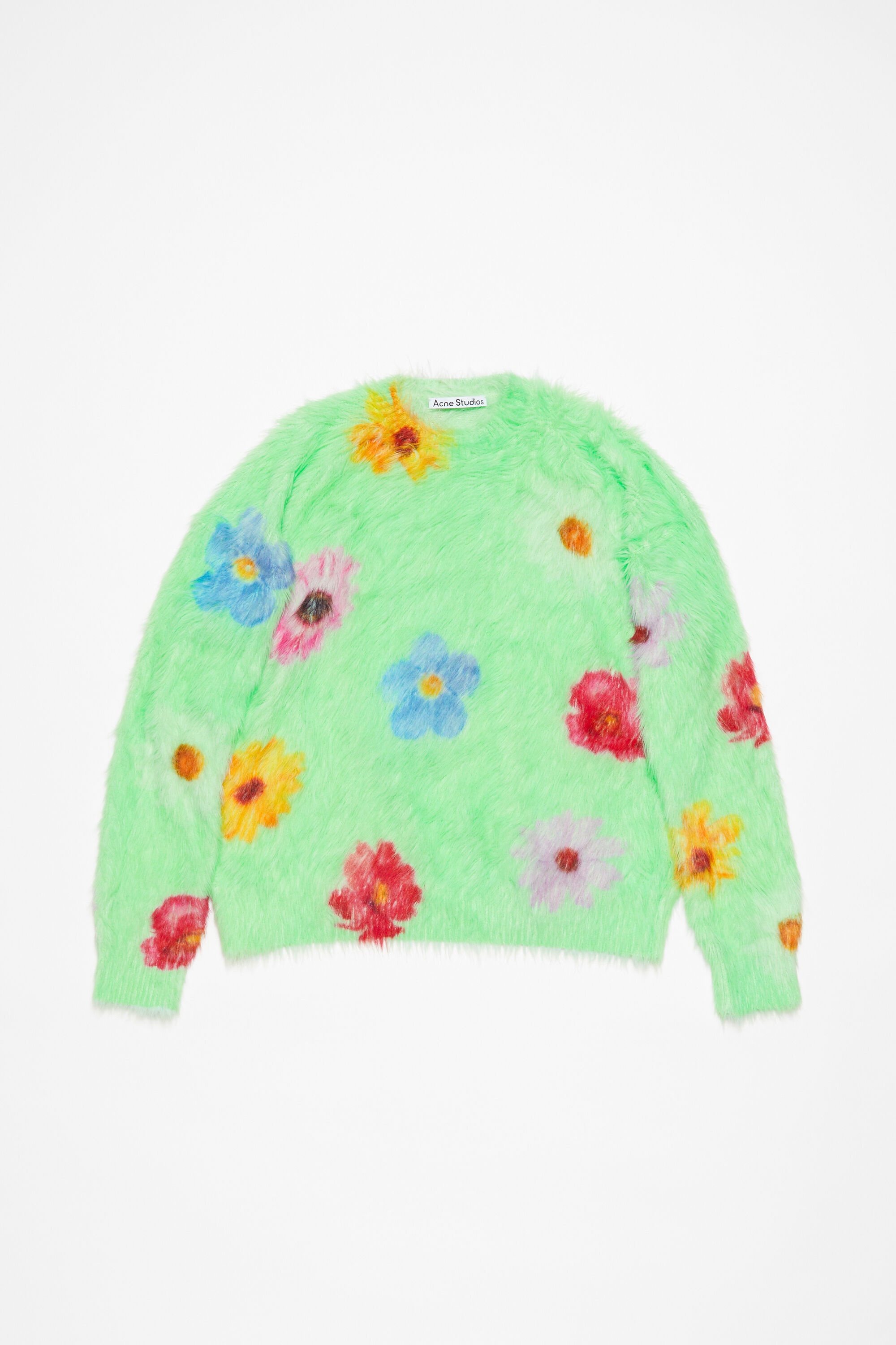 Printed fluffy jumper - Light green - 6