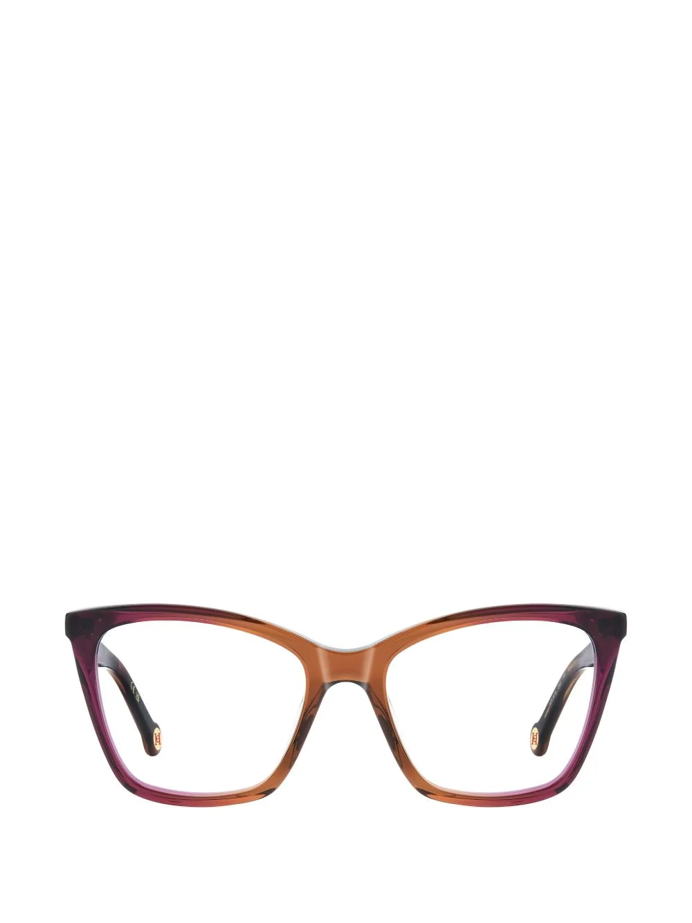 tortoiseshell-effect cat-eye glasses - 1