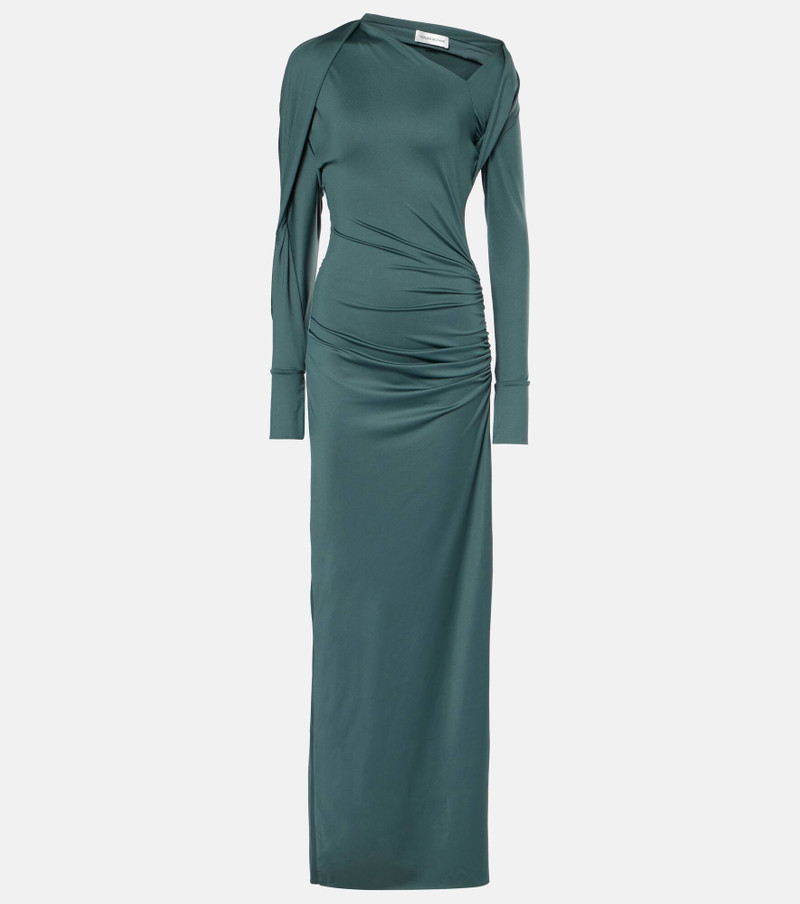 Ruched asymmetric gown - 1
