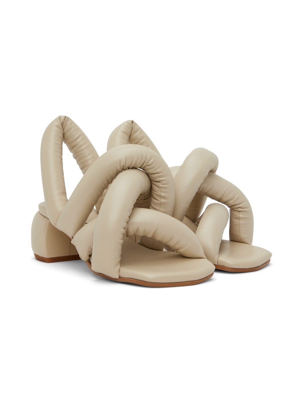 Beige Henrik Vibskov Edition Sausage Heeled Sandals - 4