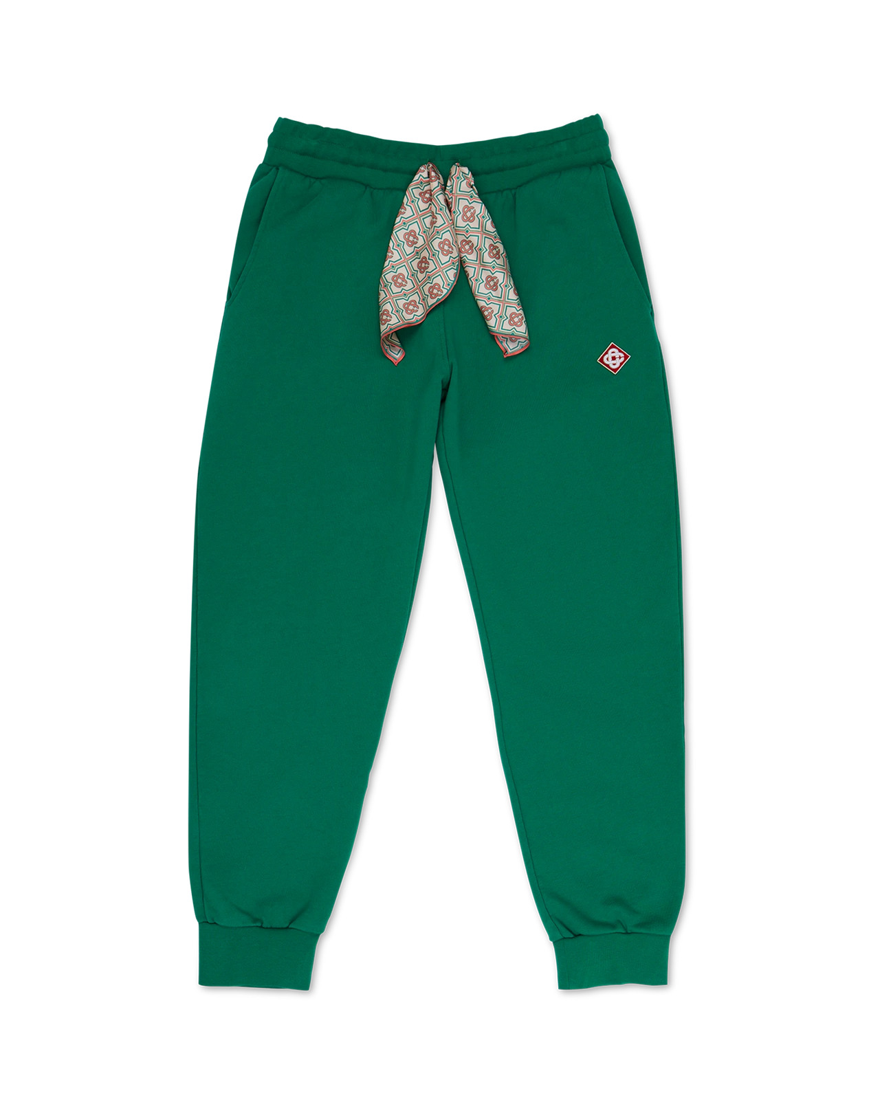 Green Silk Scarf Sweatpant - 1