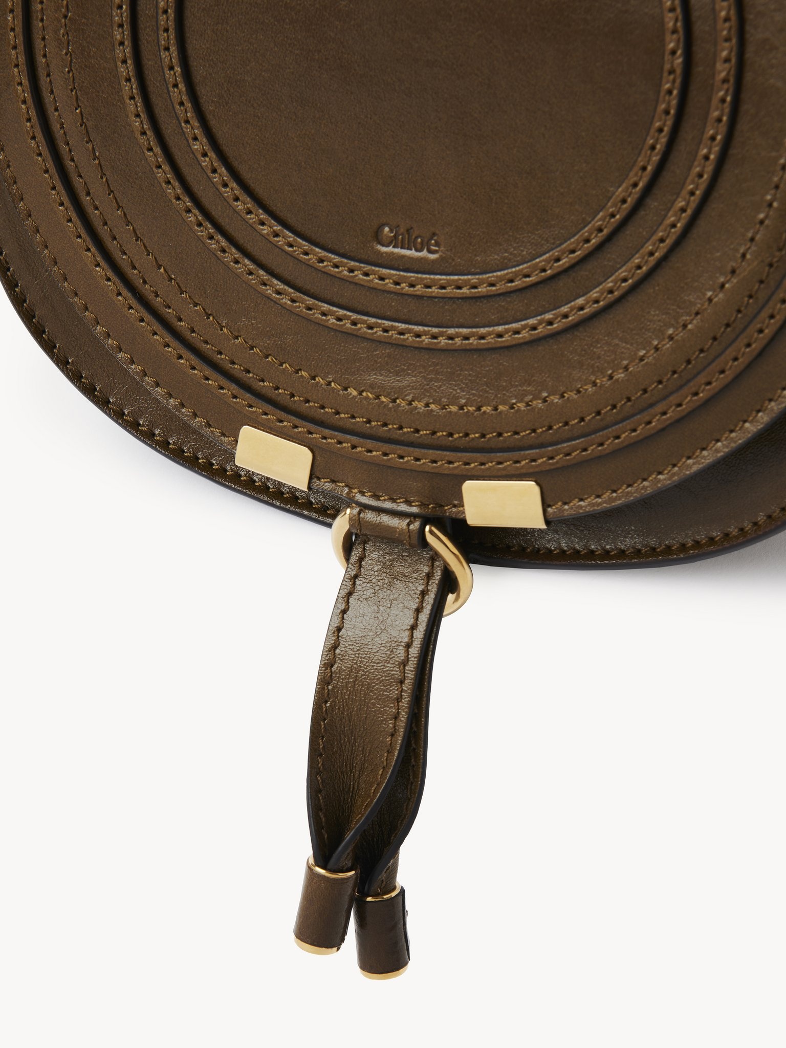 SMALL MARCIE SADDLE BAG IN SHINY LEATHER - 6