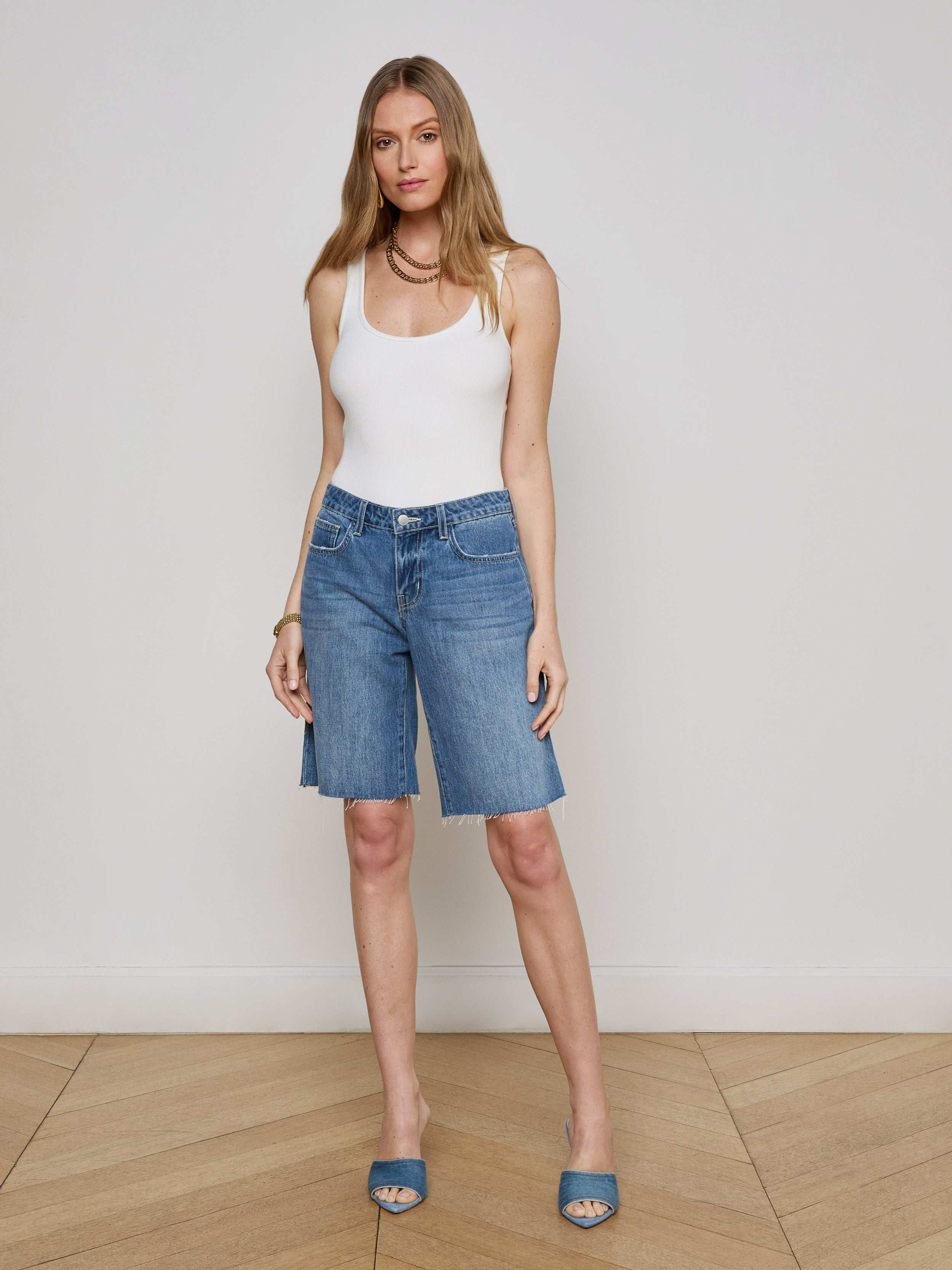 Elise Denim Bermuda Short - 4