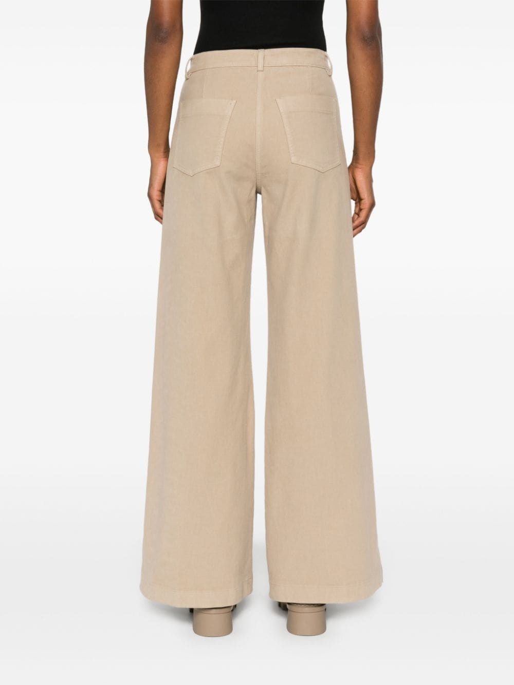 fustian high-waisted trousers - 4