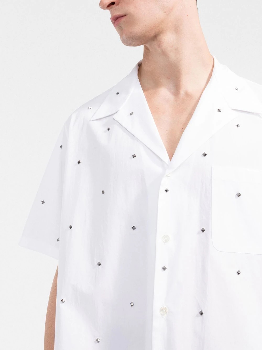 Rockstud-embellished short-sleeved shirt - 5