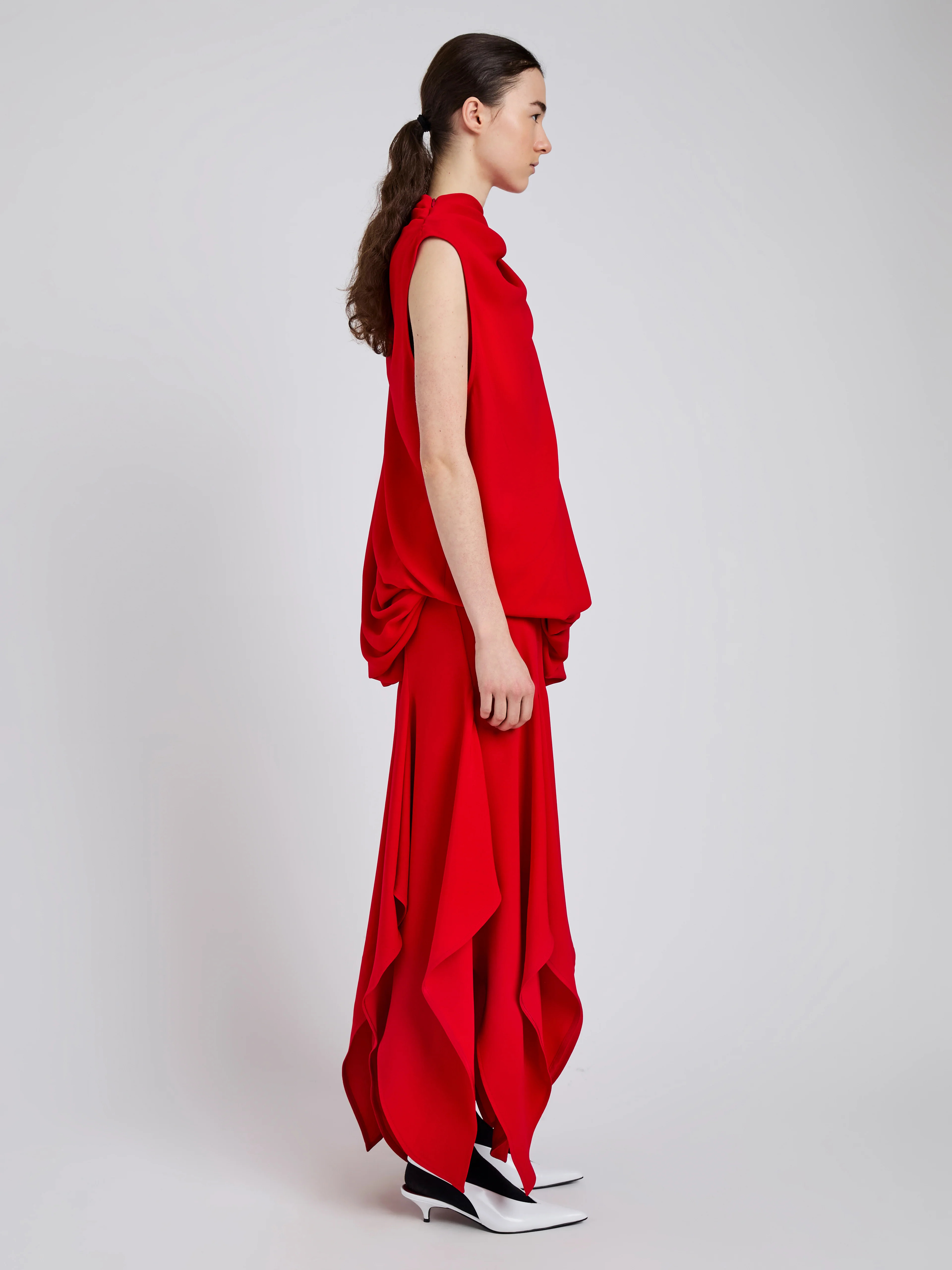 Denise Dress in Light Matte Double Crepe - 3
