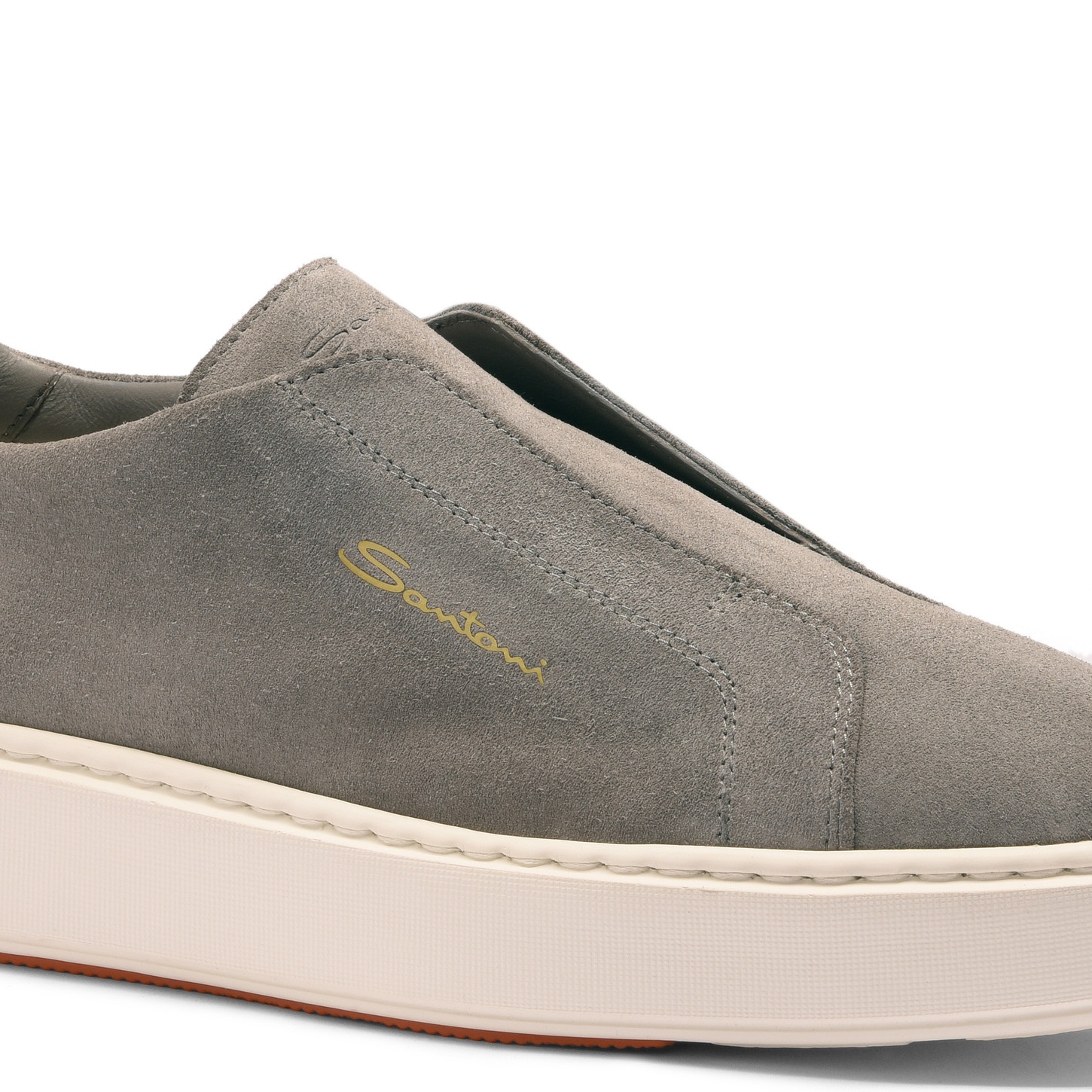 Women's grey suede slip-on sneaker - 5