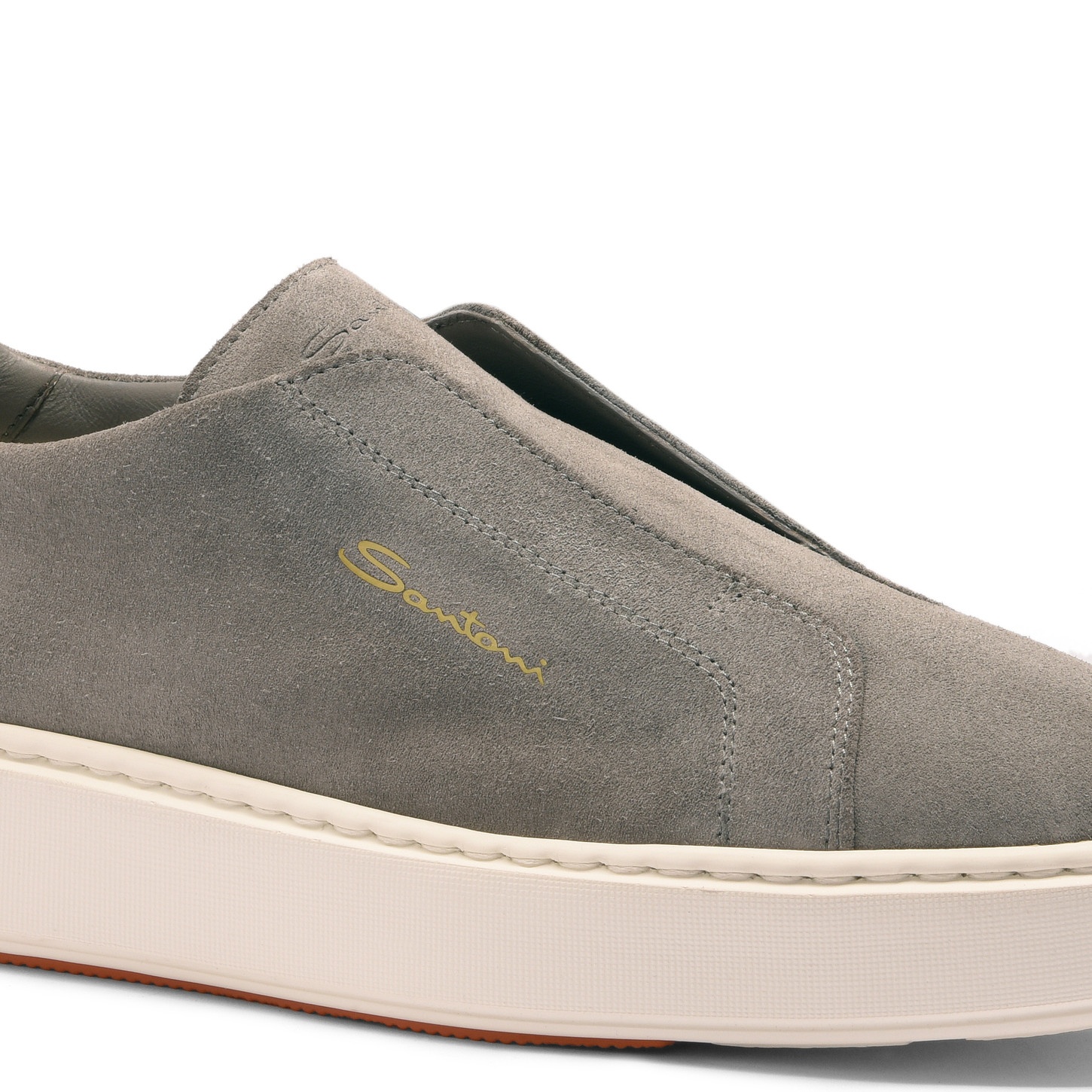 Women's grey suede slip-on sneaker - 5