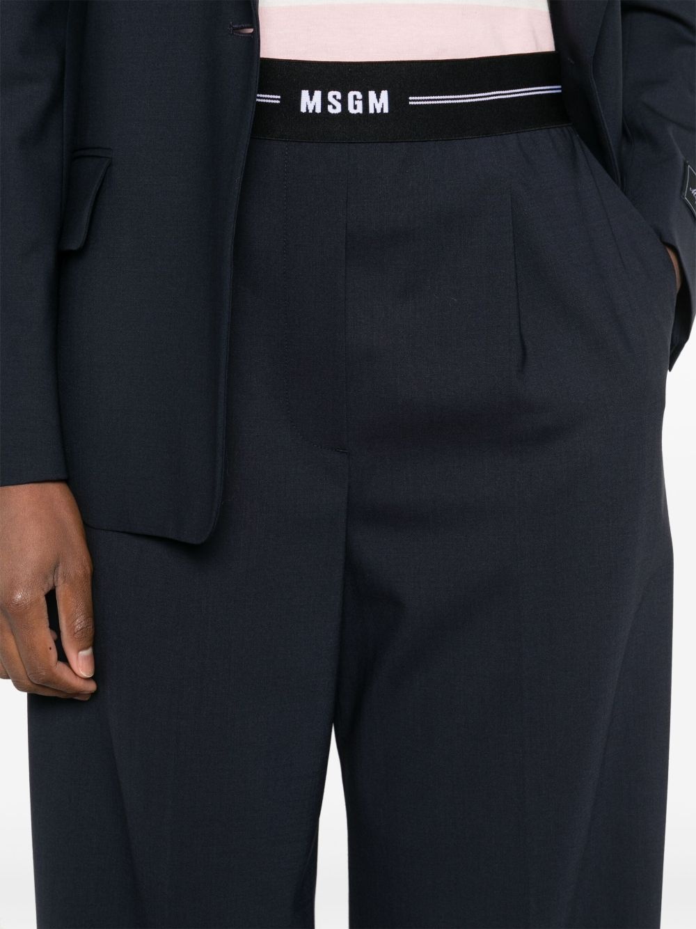 logo-waistband trousers - 5