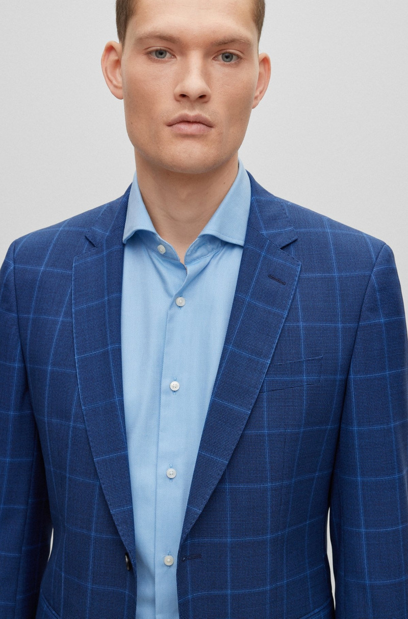 SLIM-FIT SUIT IN CHECKERED VIRGIN WOOL 5