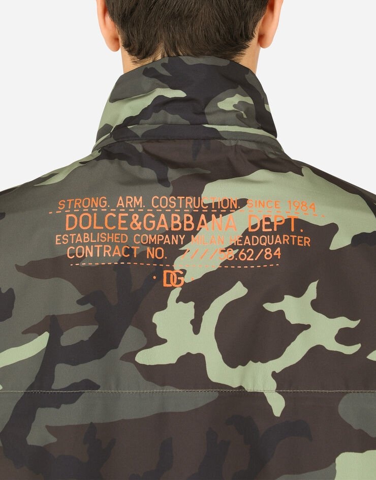 Camouflage-print nylon jacket - 5