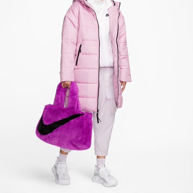 Nike NSW Faux Fur Tote Bag 'Vivid Purple Black' DQ5804-551 - 6