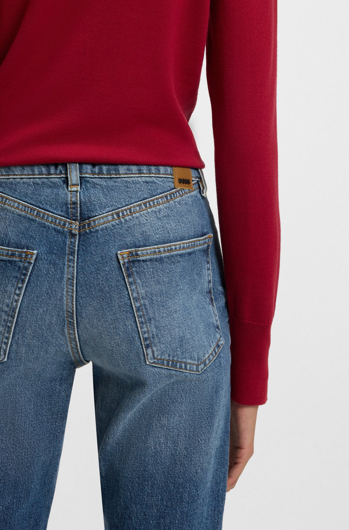 SLIM-FIT JEANS IN BLUE COMFORT-STRETCH DENIM - 5