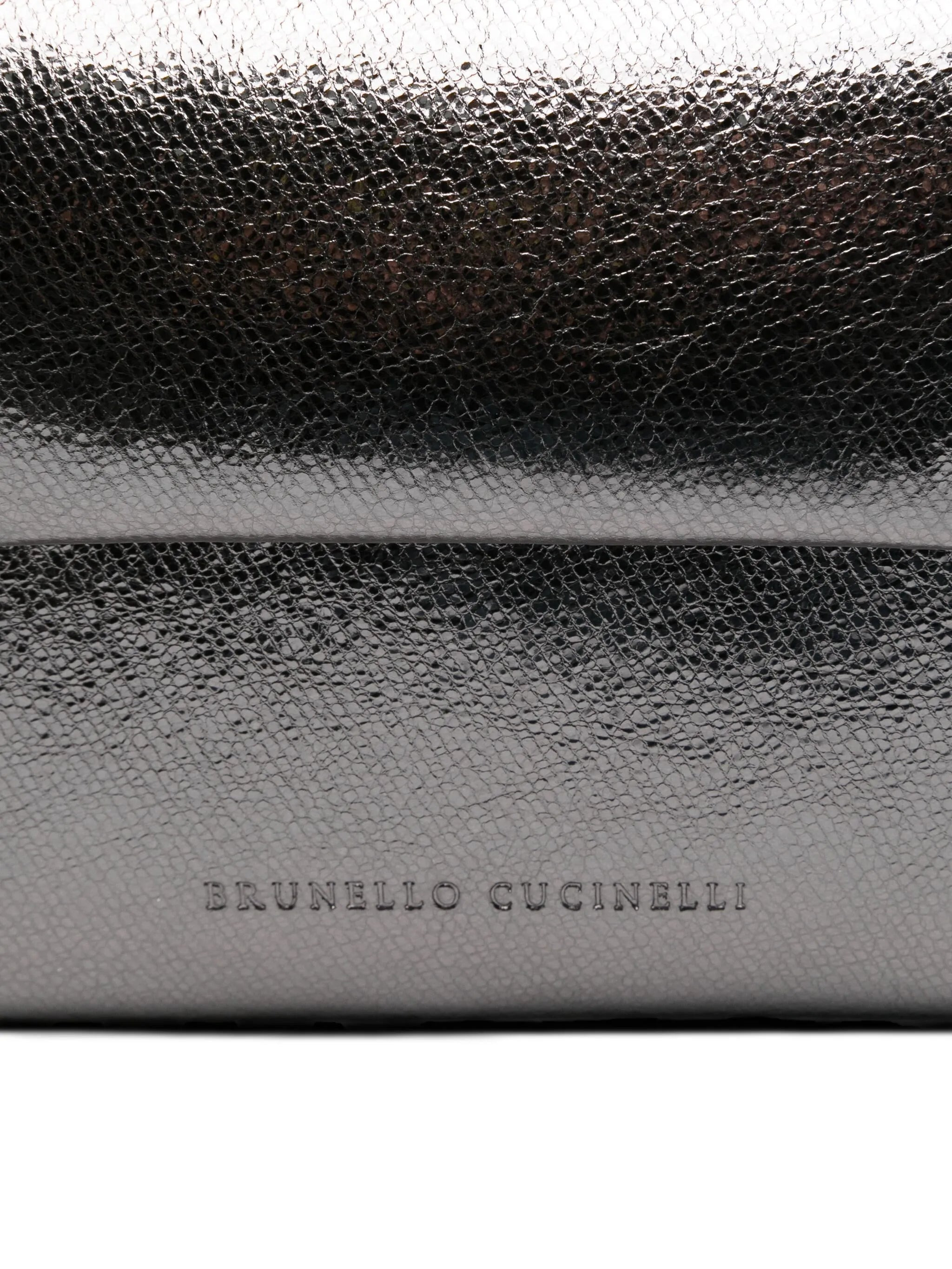 Brunello Cucinelli Metallic Flap Clutch Bag - 5