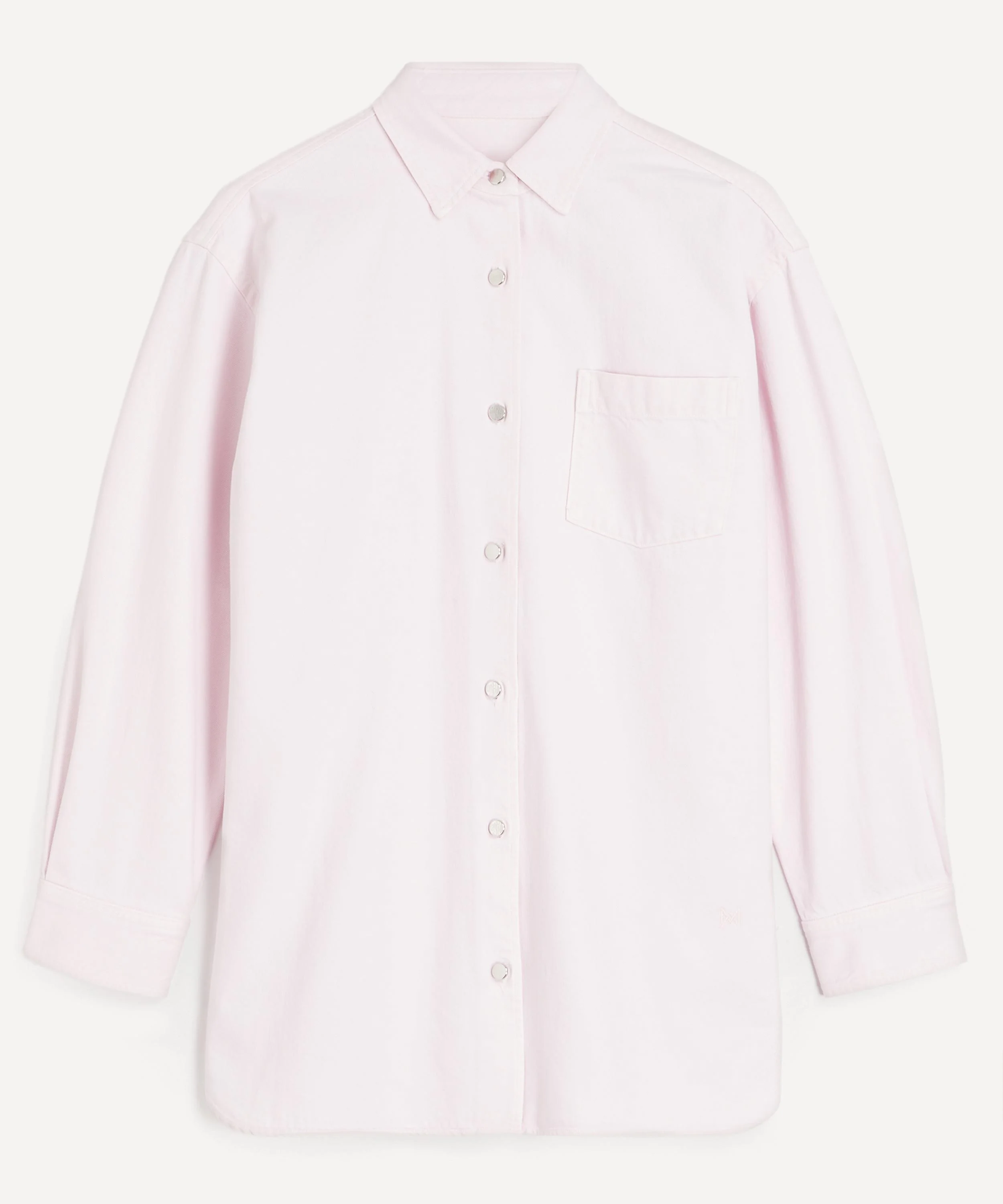 A-Line Wash Powder Pink Denim Shirt - 1