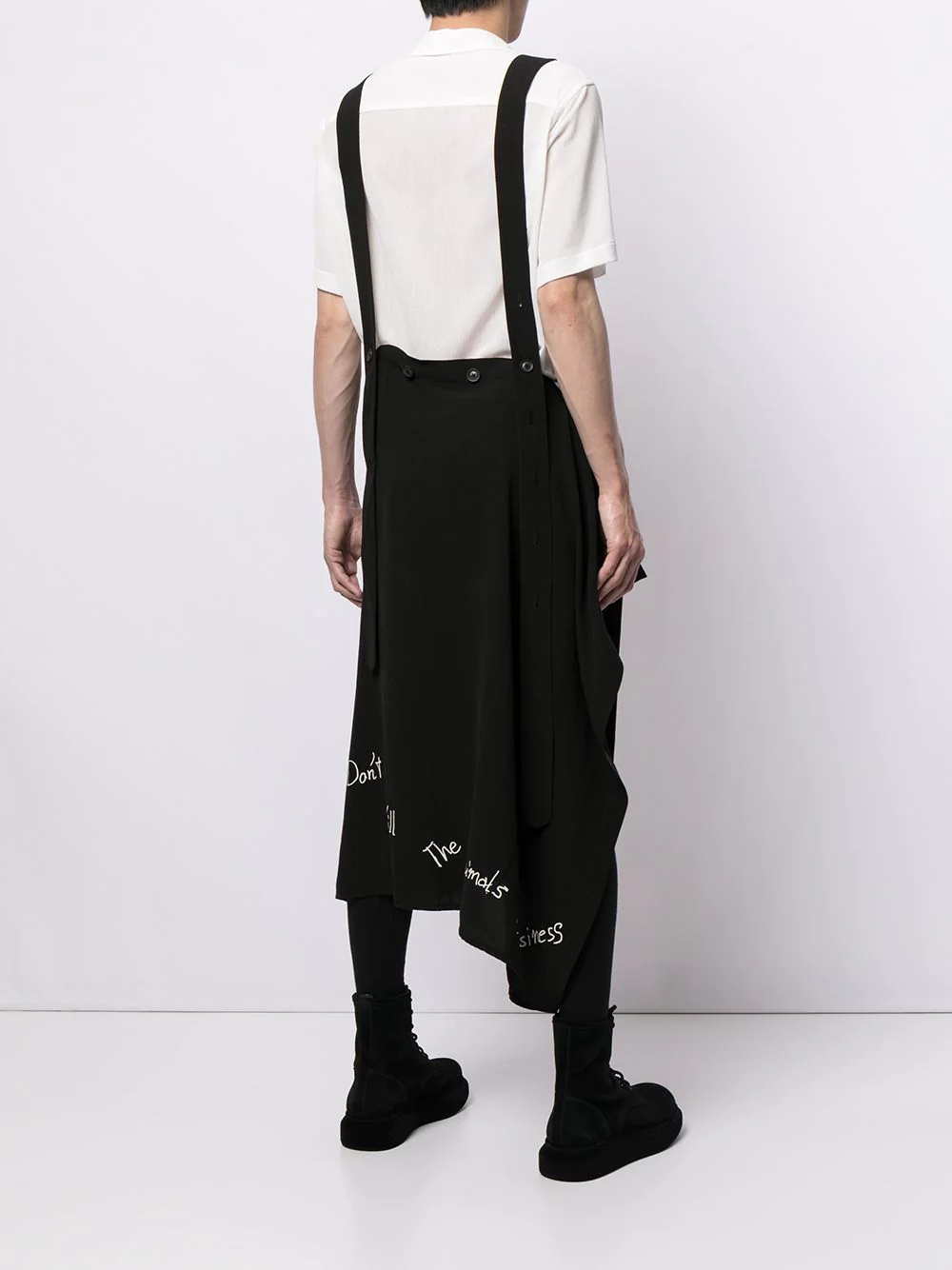 crossover-strap trousers - 4