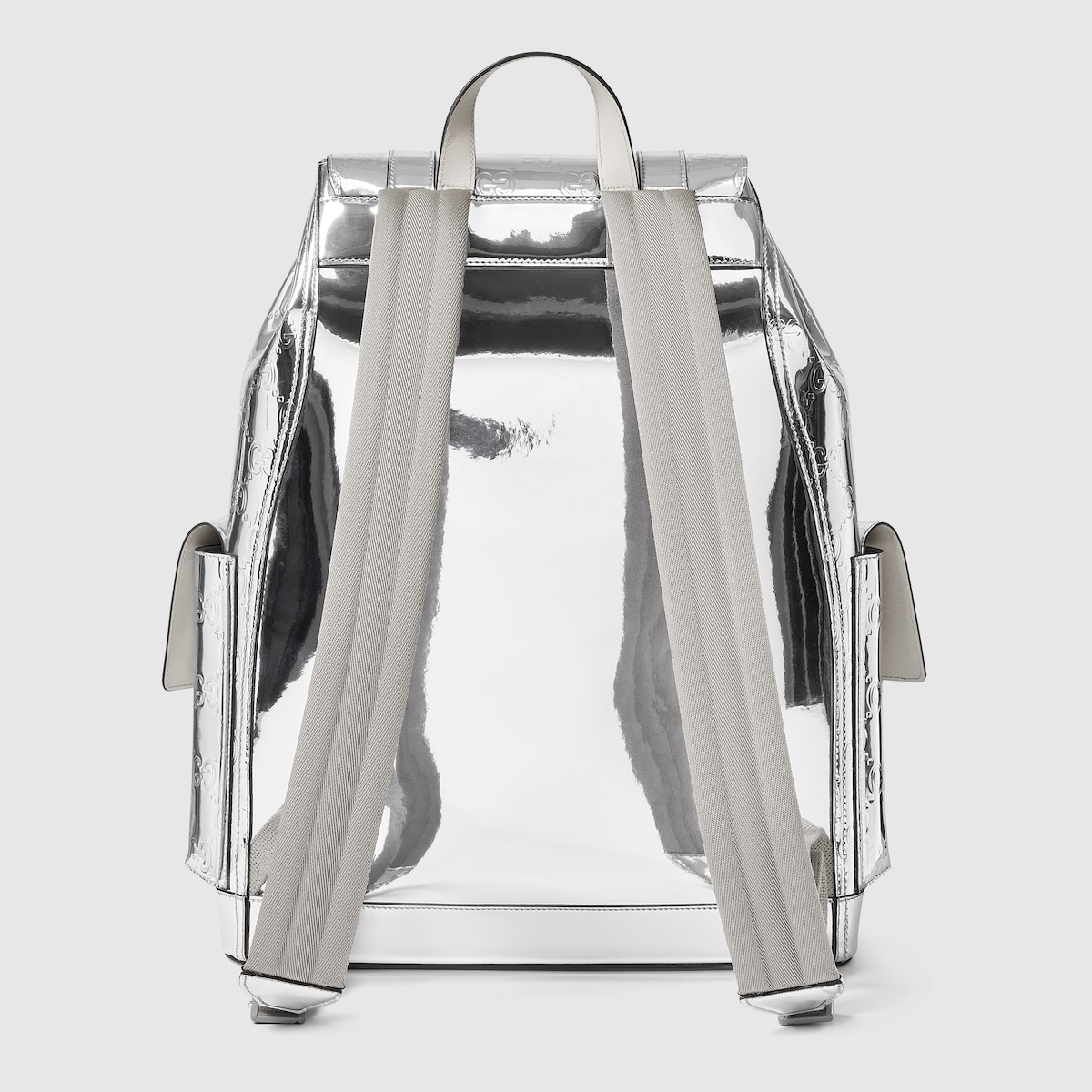 Large mirror-effect GG backpack - 5