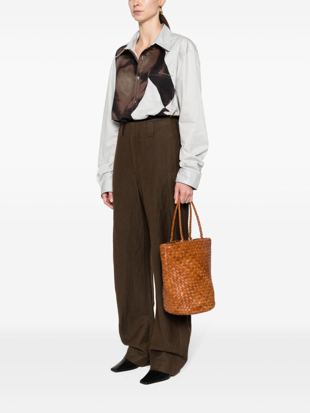 Jacky Bucket woven leather bag - 2