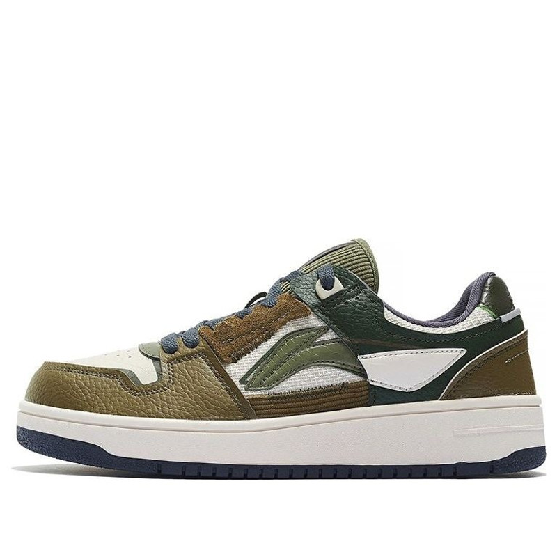 Li-Ning 클래식 스케이트 보드 'White Olive Green' AGCS391-3 - 1