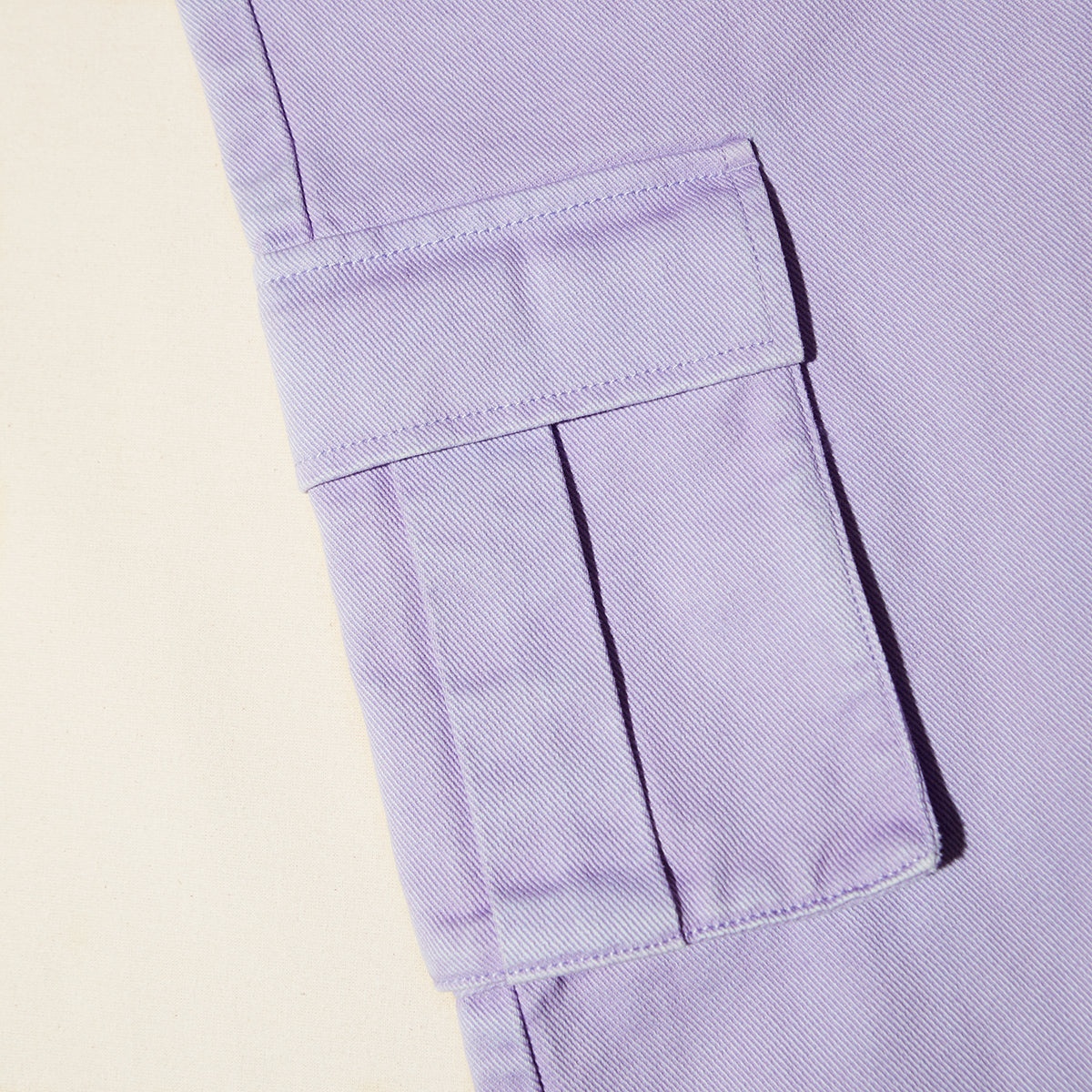 Lilac Denim Cargo Jeans - 5