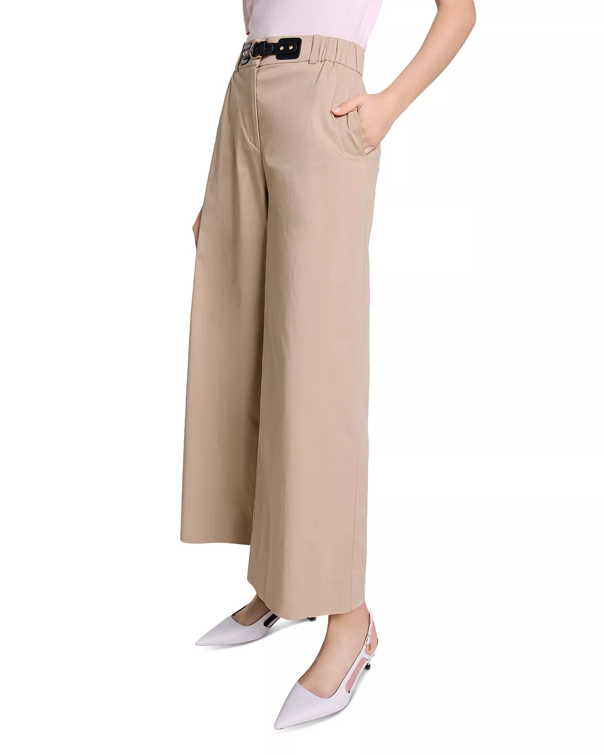 Piuma Wide Leg Gabardine Trousers - 7