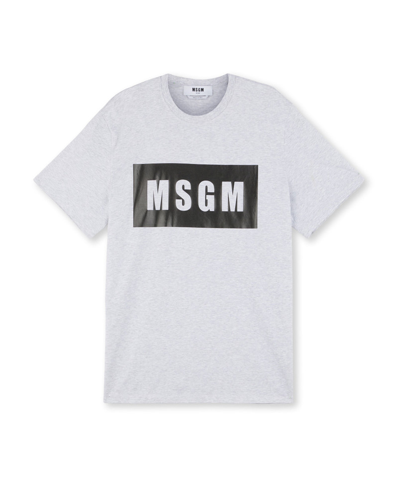Cotton T-shirt with box logo 1