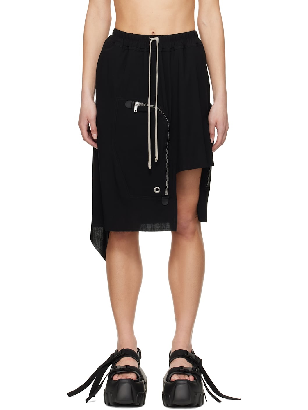Black Hollywood Dracca Midi Skirt - 1