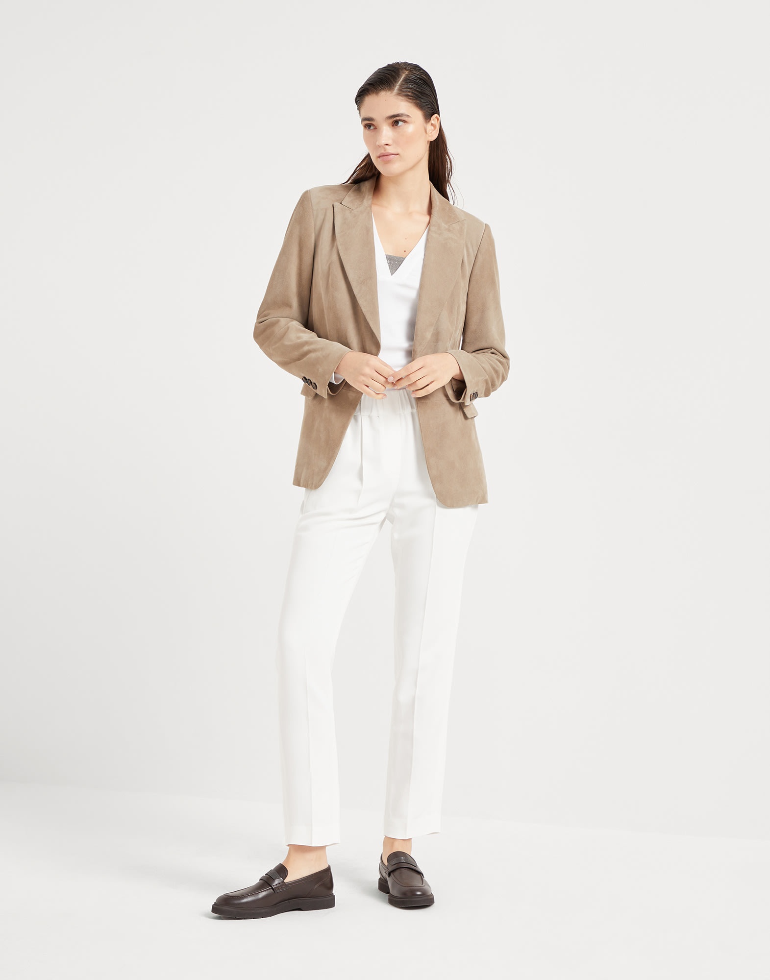 Silk and acetate crêpe cady tailored jogger trousers - 4