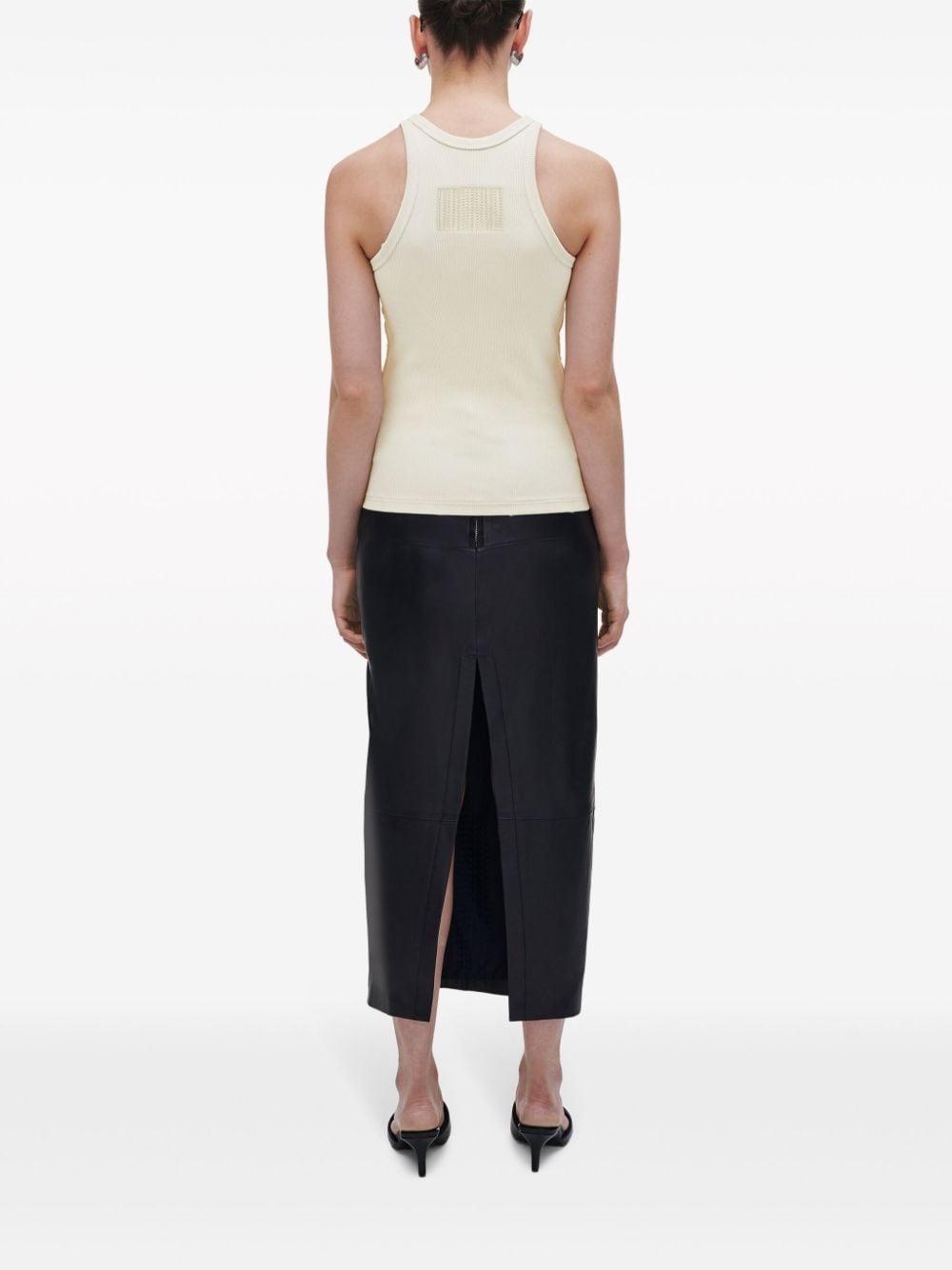 logo-print ribbed tank top - 4
