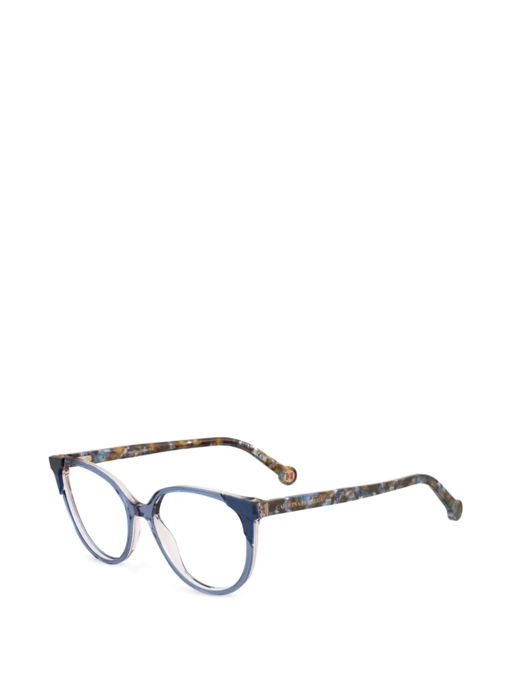 tortoiseshell-effect cat-eye glasses - 1
