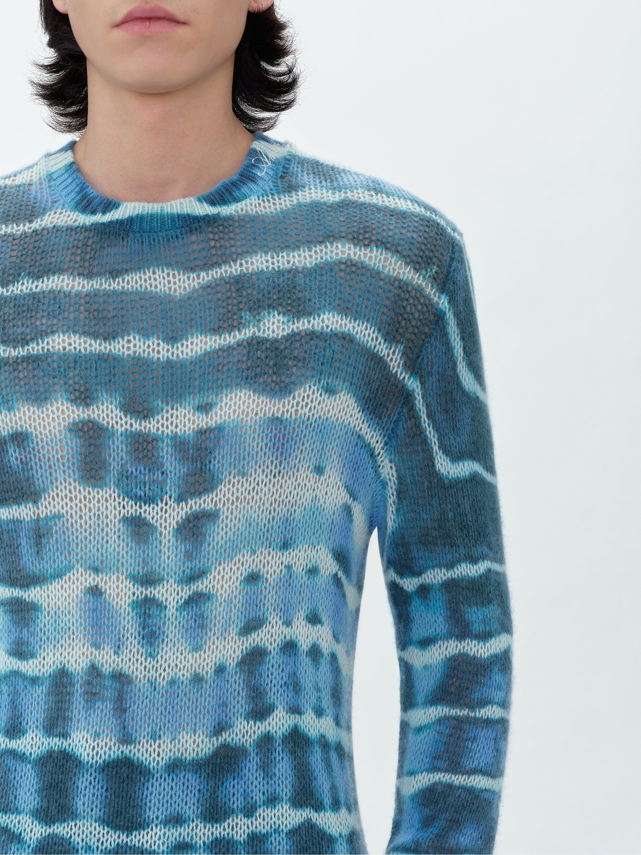 OPEN STITCH TIE-DYE CREW - 5