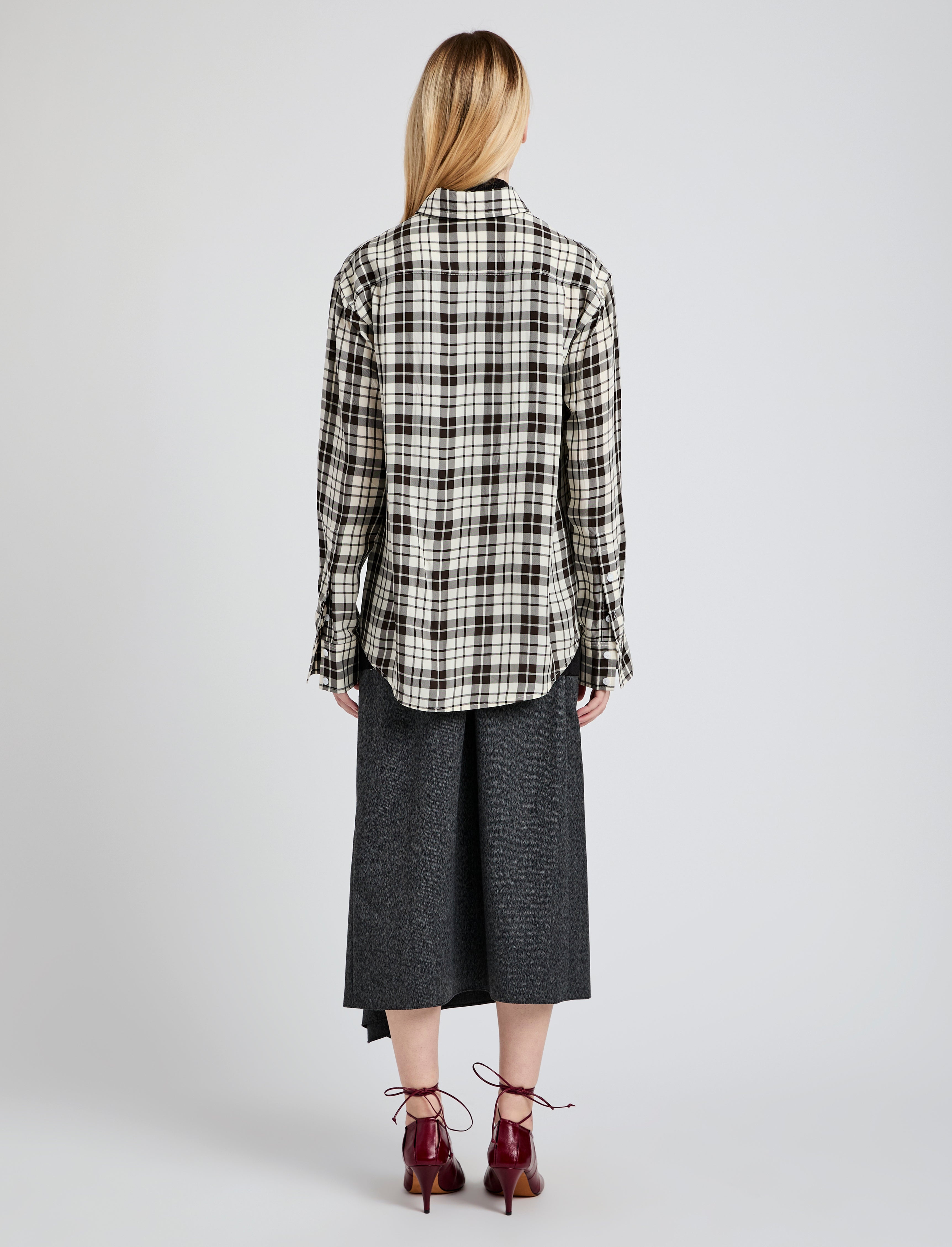 Bronwen Top in Crinkled Plaid - 5