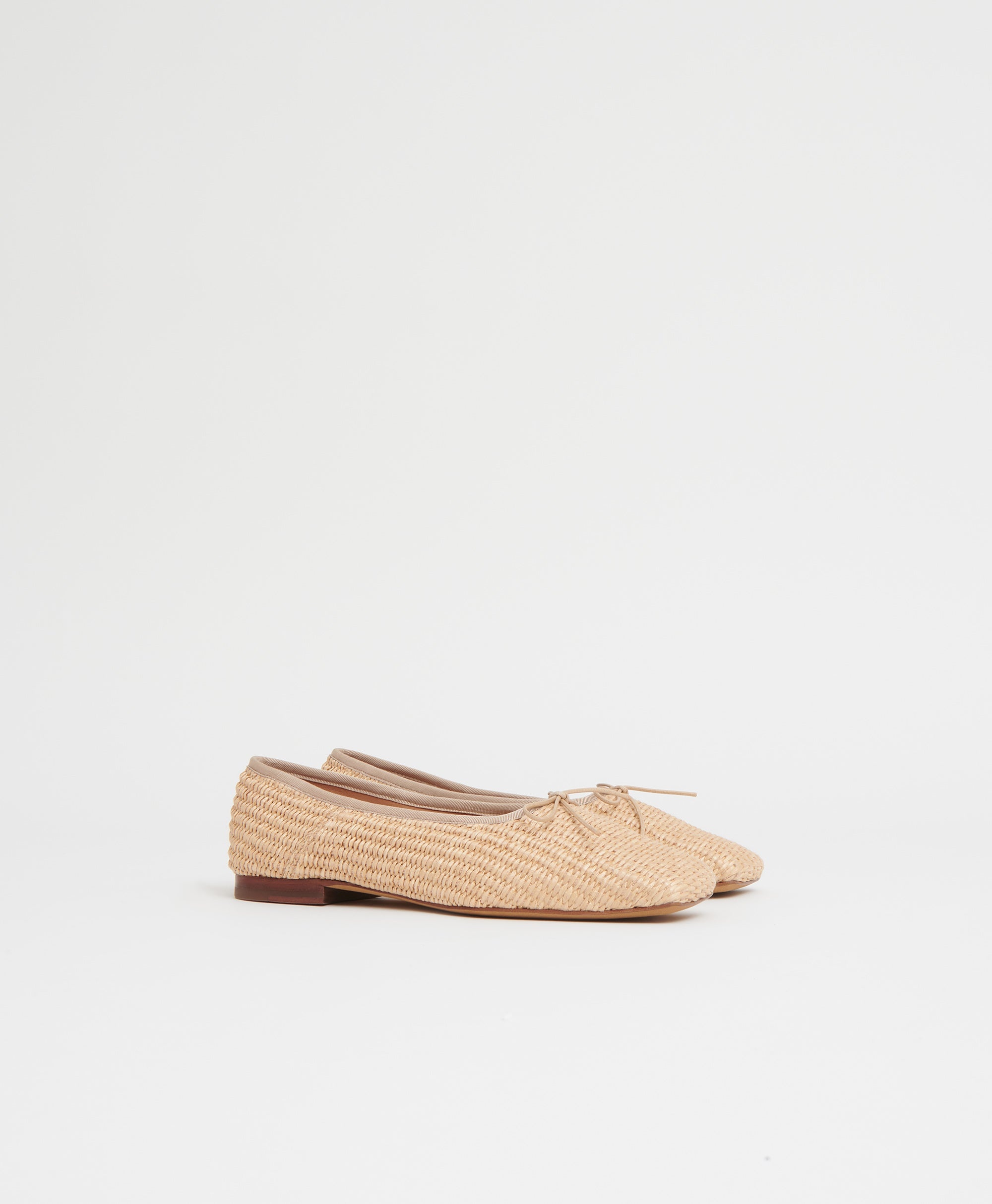 RAFFIA SQUARE TOE BALLERINA - 3