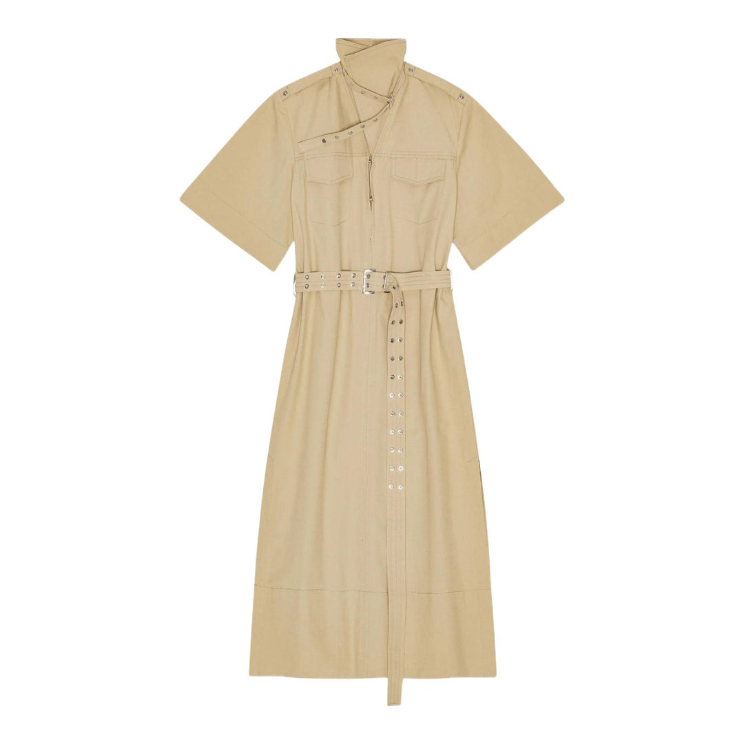 Classic Summer Suiting Cowl Neck Dress - 2