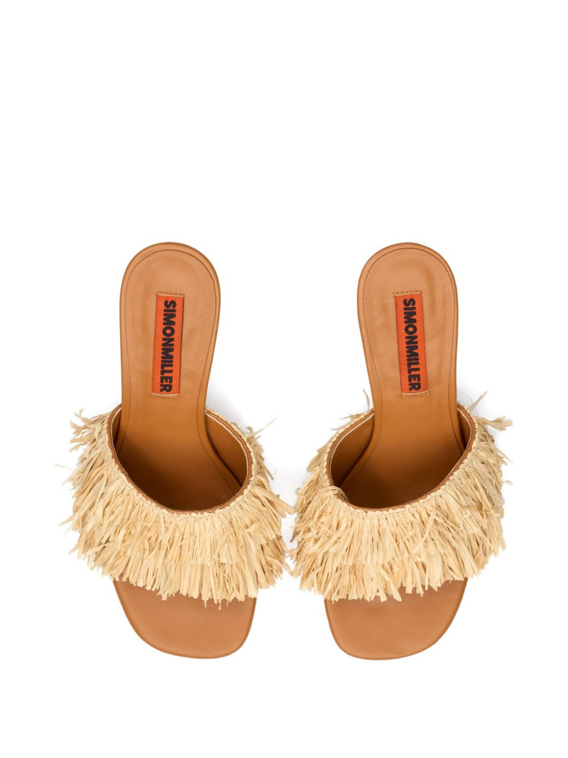 SIMONMILLER Fringe Playa bamboo-heel sandals outlook