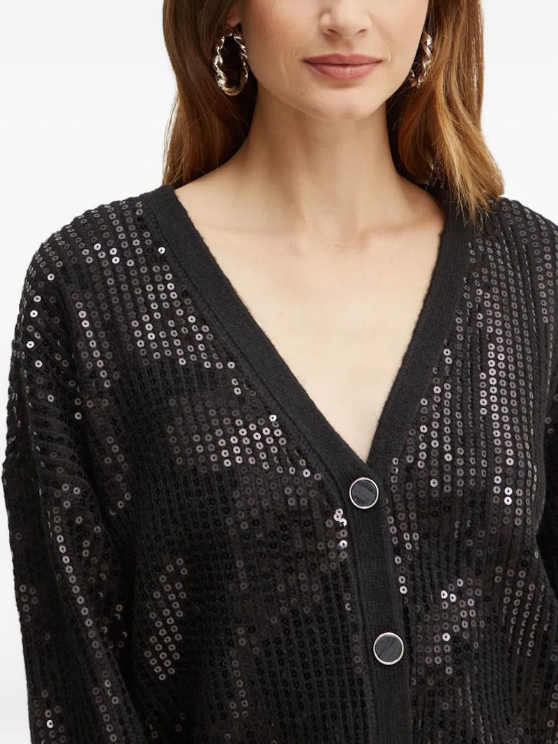 sequin-embellished V-neck cardigan 5
