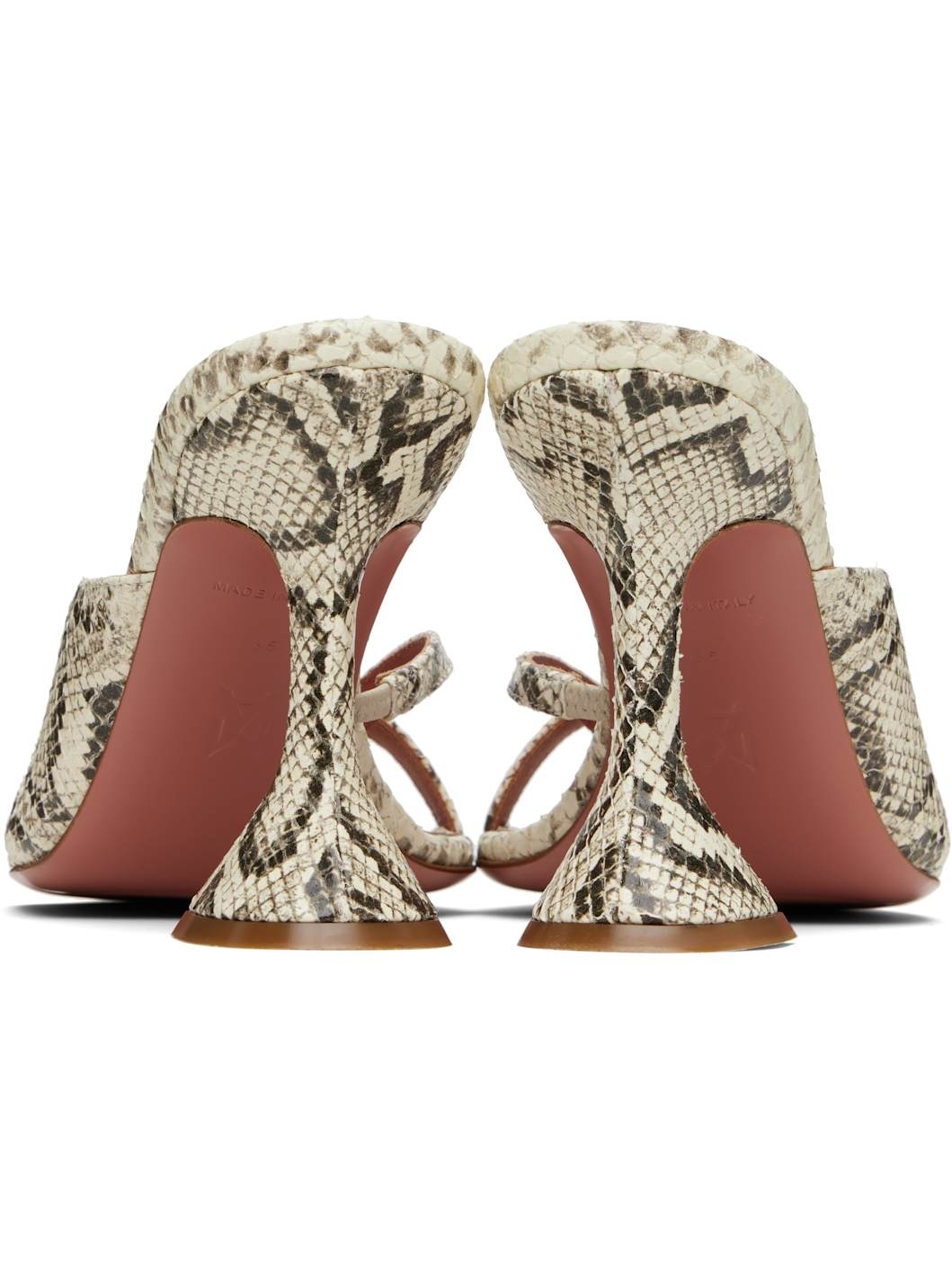 Off-White & Black Shiona Slipper Heeled Sandals - 2
