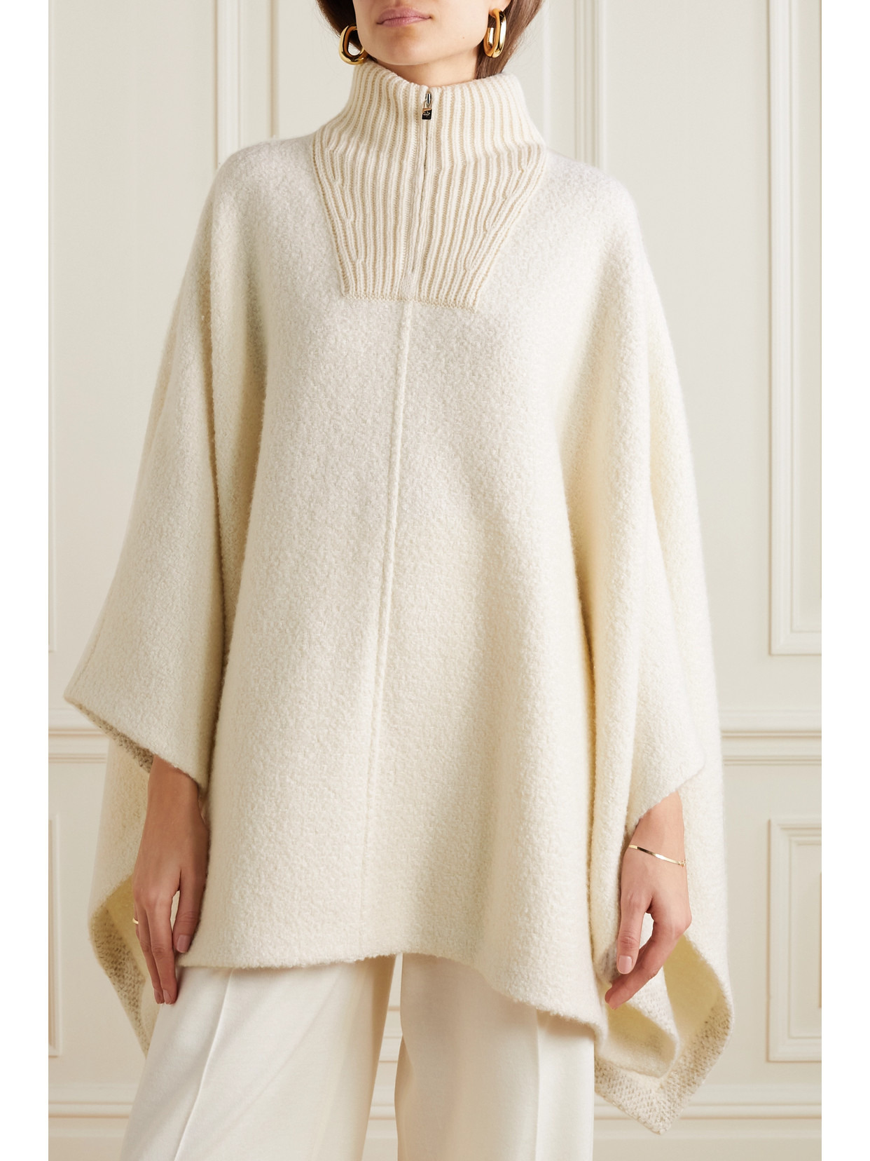 Britney Cashmere And Silk-blend Turtleneck Poncho - 4