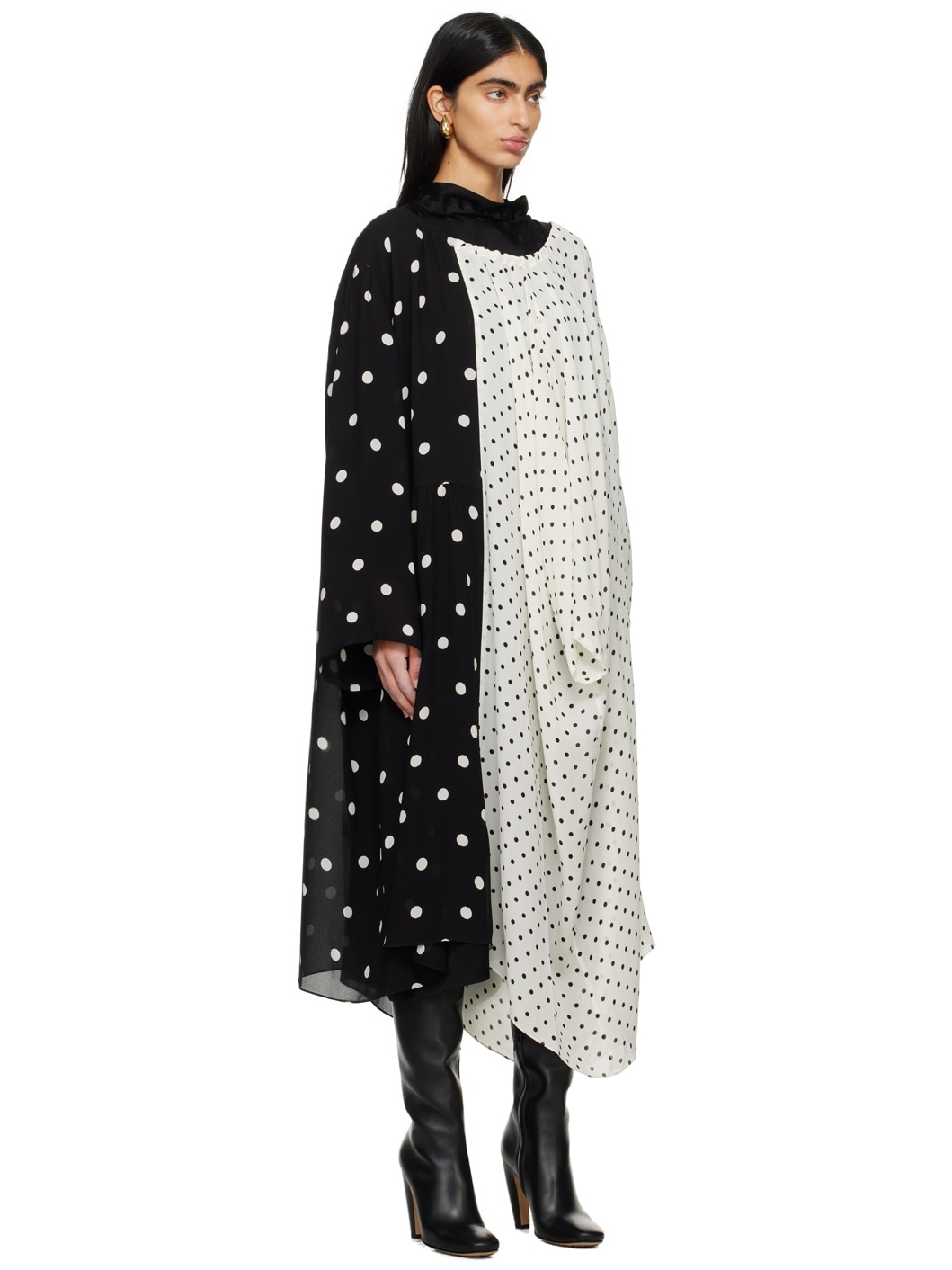 Black & White Garland Of 3 Midi Dress - 2