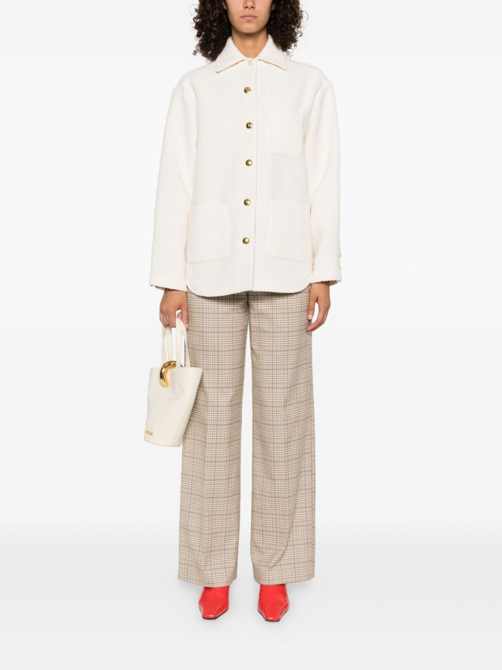textured buttoned jacket - 2