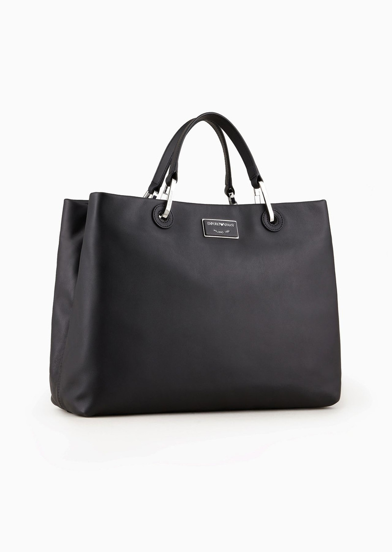 EMPORIO ARMANI ASV medium ecological leather MyEA shopper bag outlook